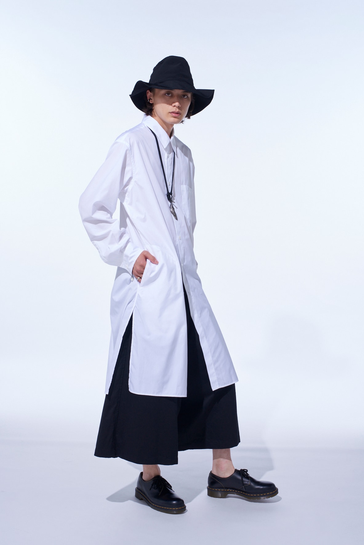 COTTON BROAD REGULAR COLLAR LONG SHIRT