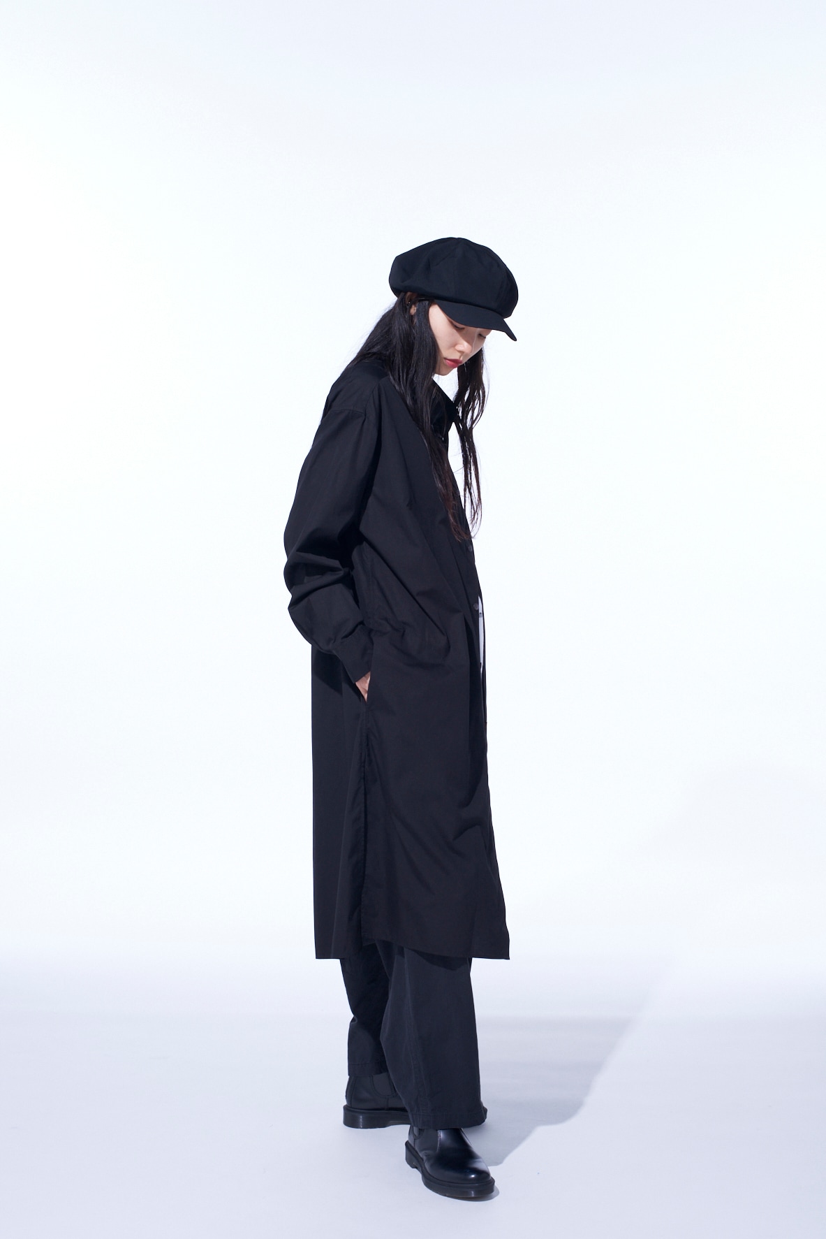 COTTON BROAD REGULAR COLLAR LONG SHIRT