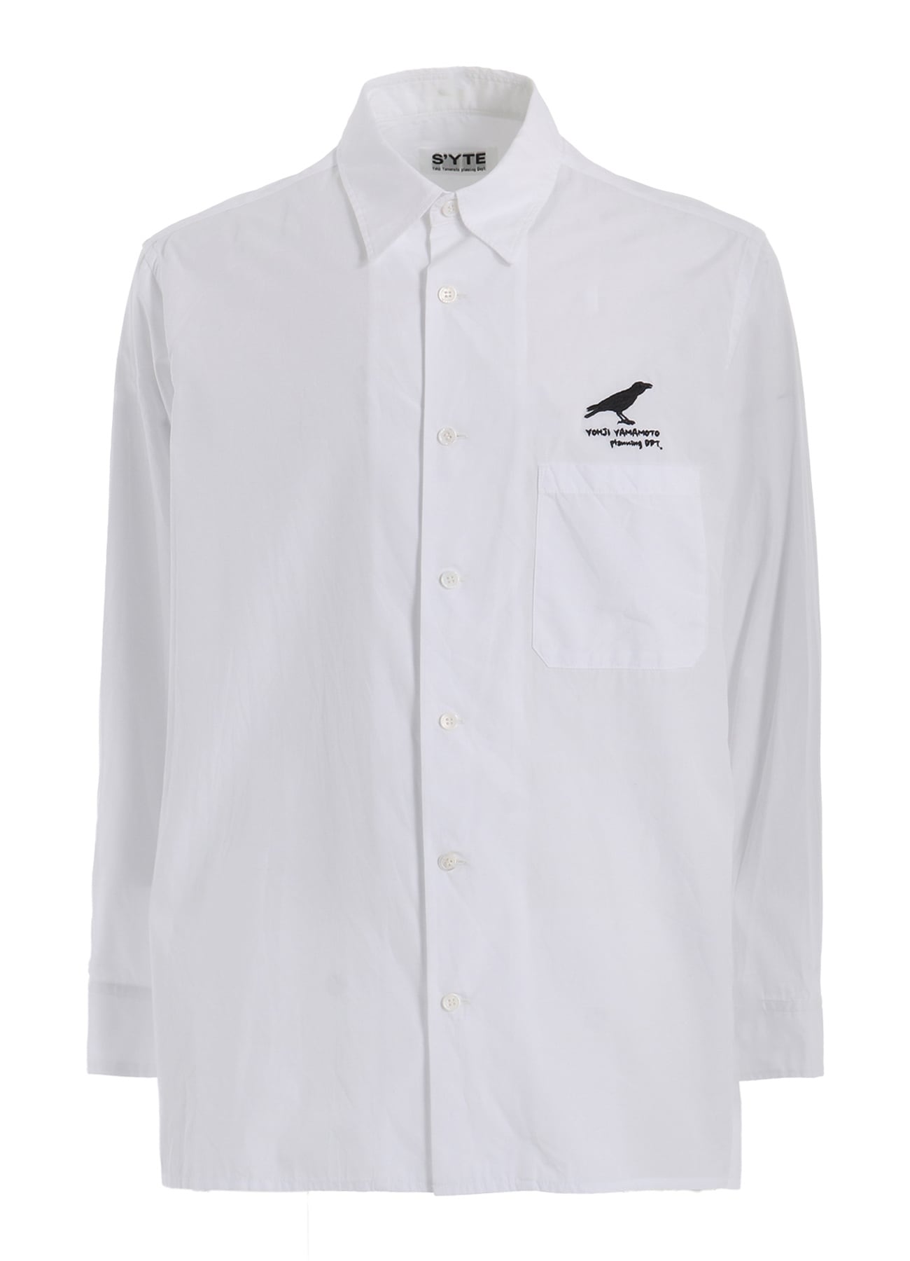 COTTON BROAD CROW EMBROIDERED SHIRT