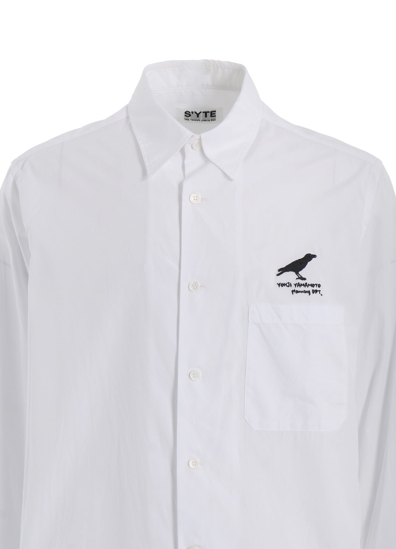 COTTON BROAD CROW EMBROIDERED SHIRT