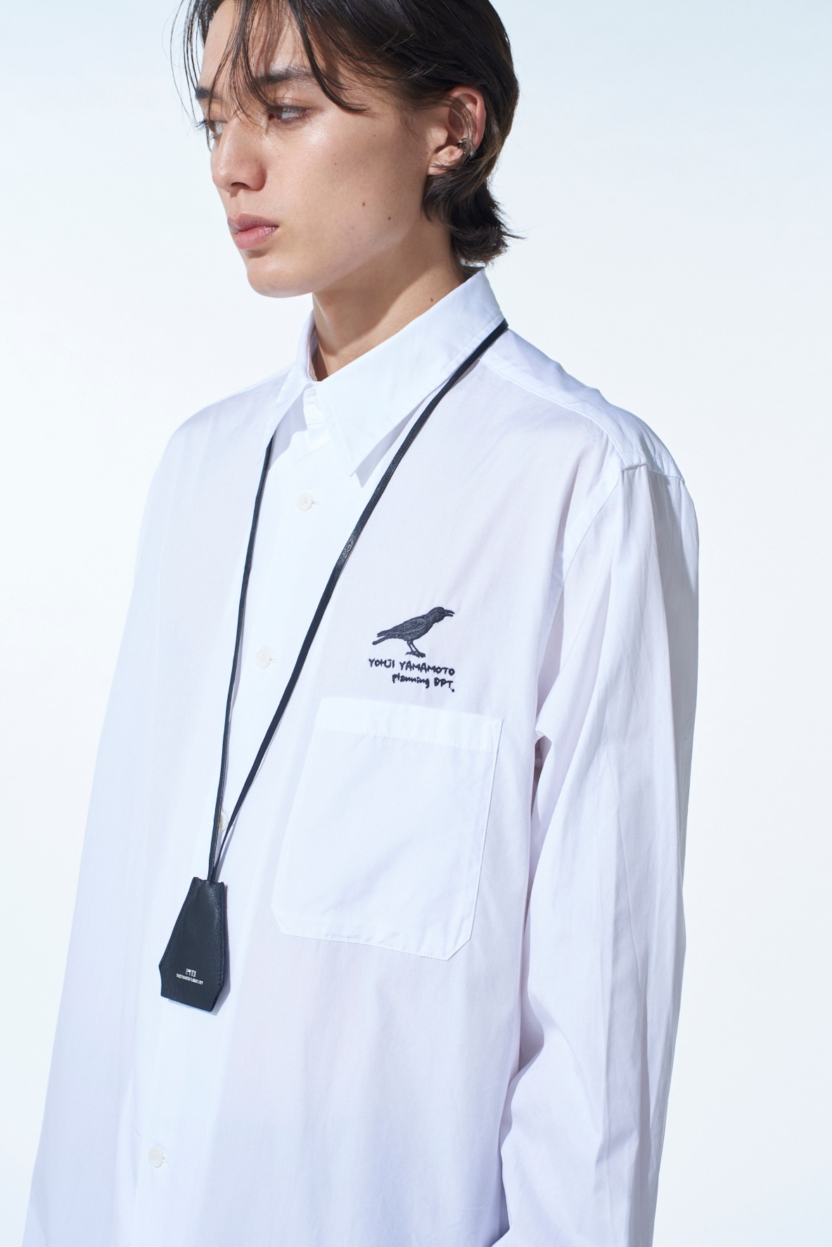 COTTON BROAD CROW EMBROIDERED SHIRT