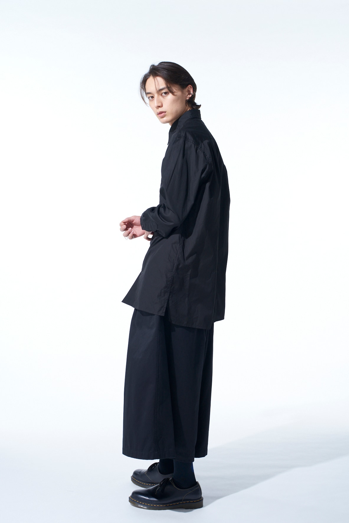COTTON BROAD CROW EMBROIDERED SHIRT