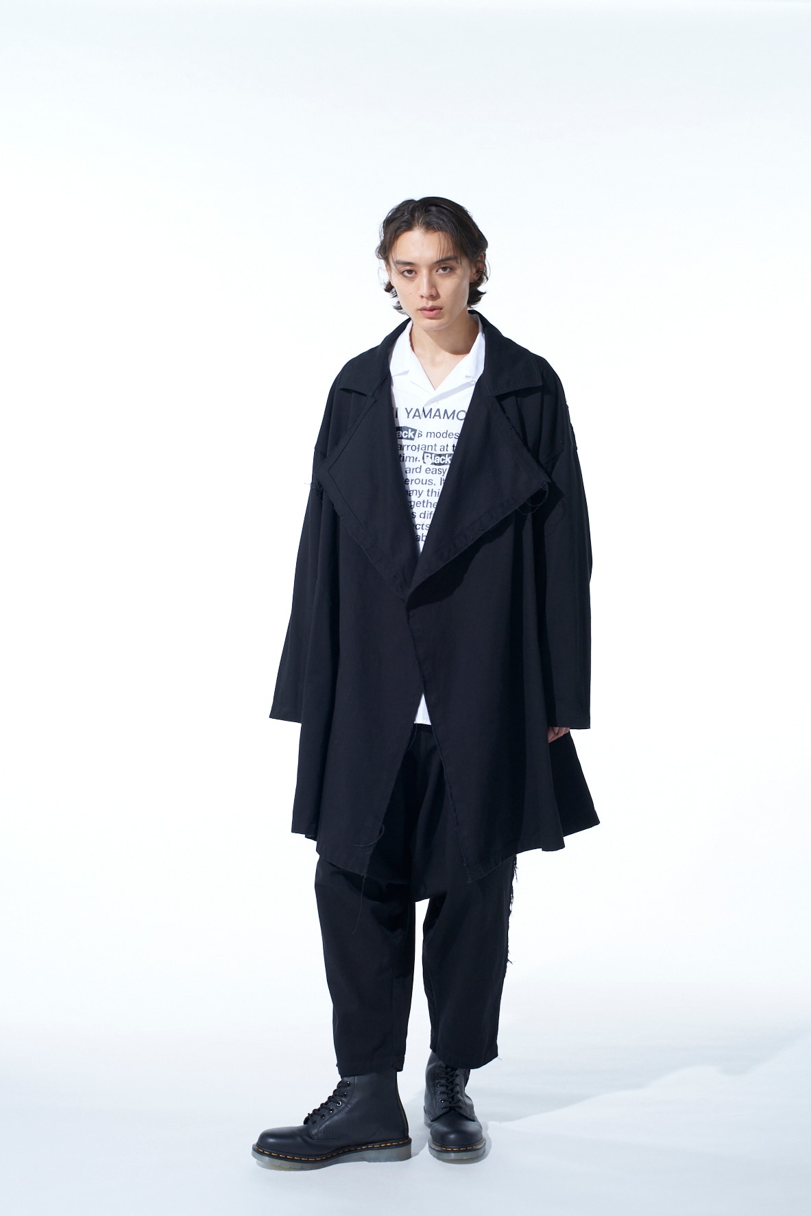 COTTON DRILL CUT-OUT DRAPE COAT