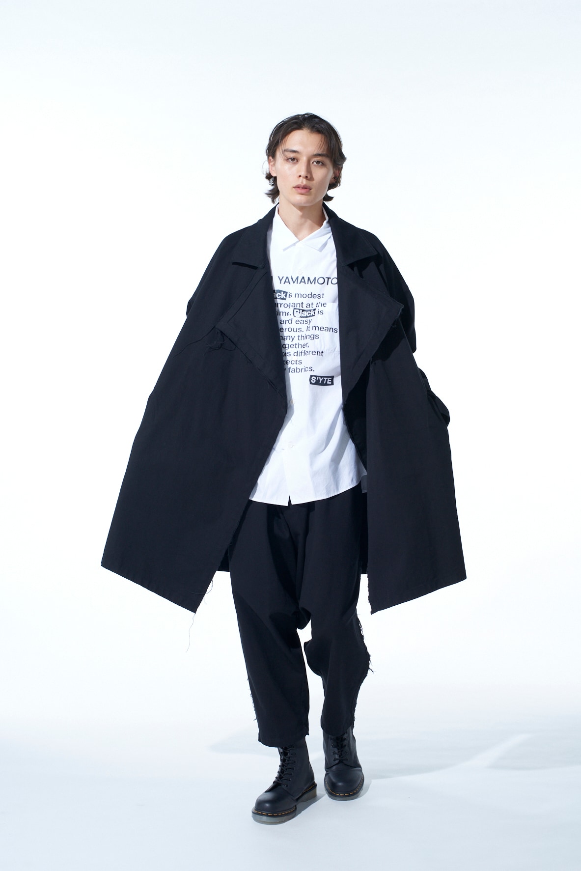 COTTON DRILL CUT-OUT DRAPE COAT