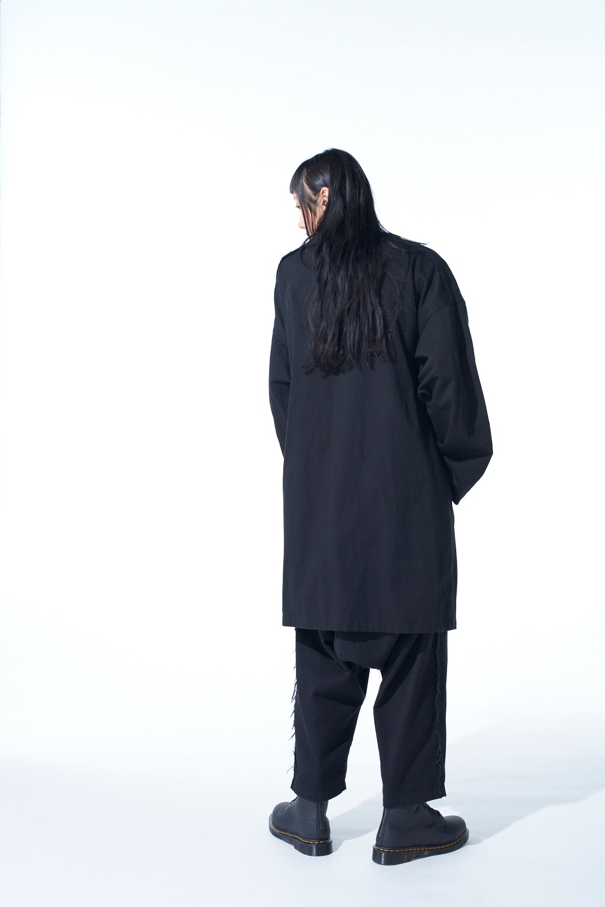 COTTON DRILL CUT-OUT DRAPE COAT