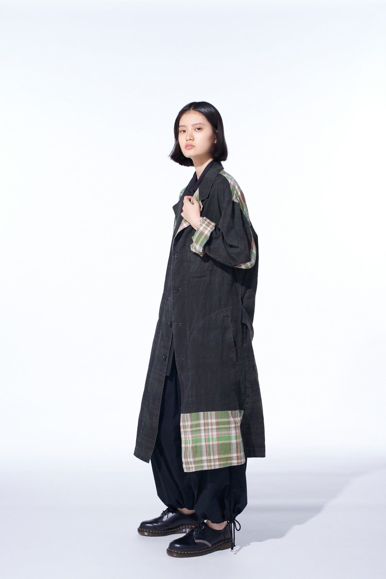 MADRAS CHECK PIGMENT PRINT COAT