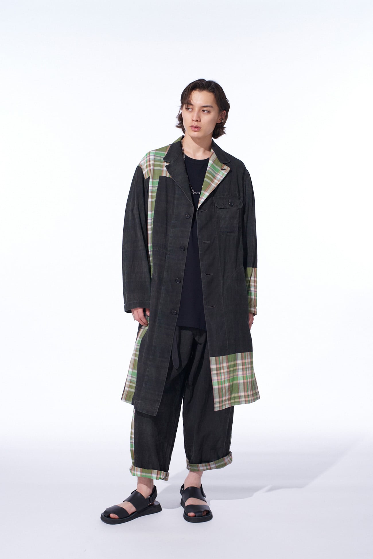 MADRAS CHECK PIGMENT PRINT COAT