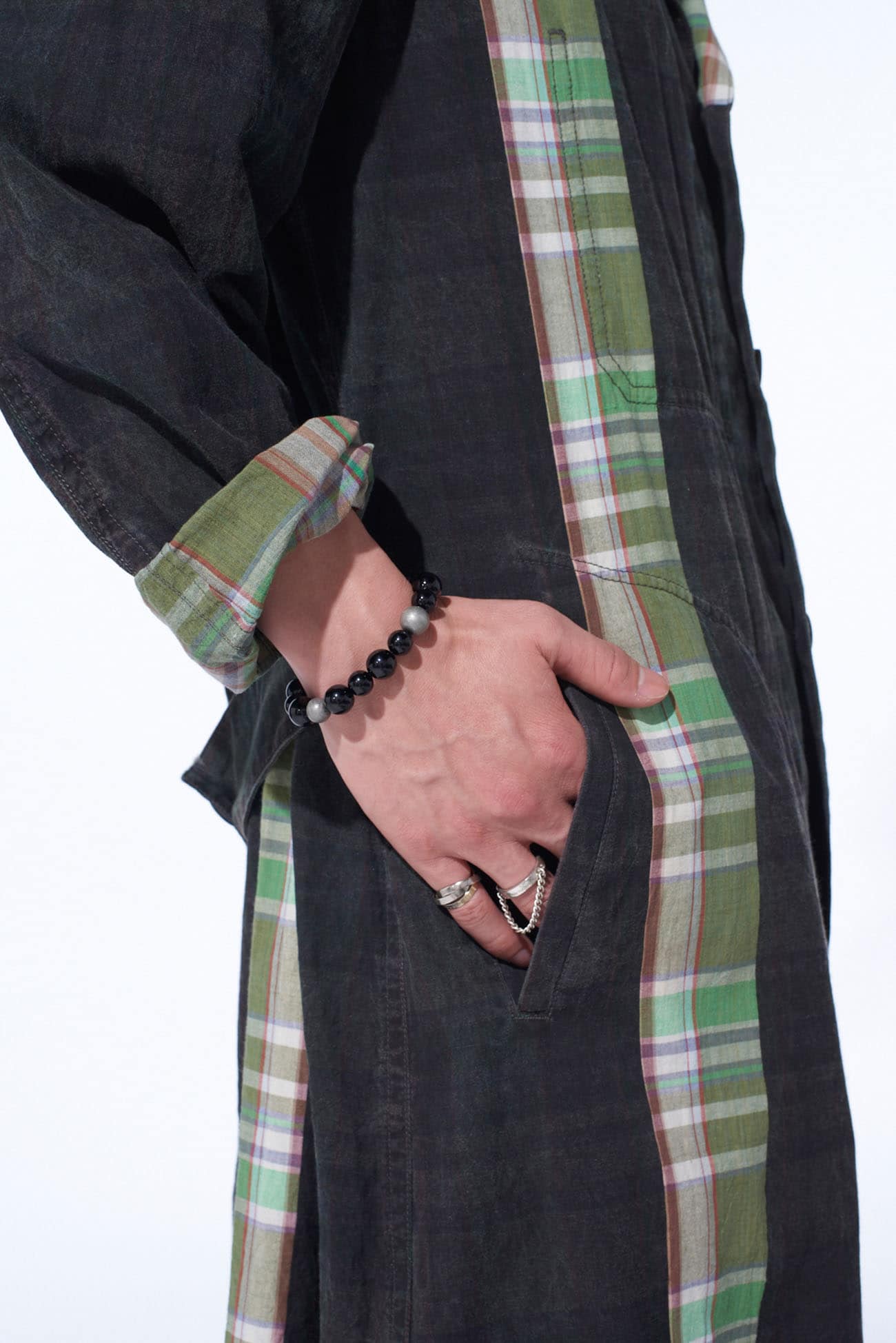 MADRAS CHECK PIGMENT PRINT COAT