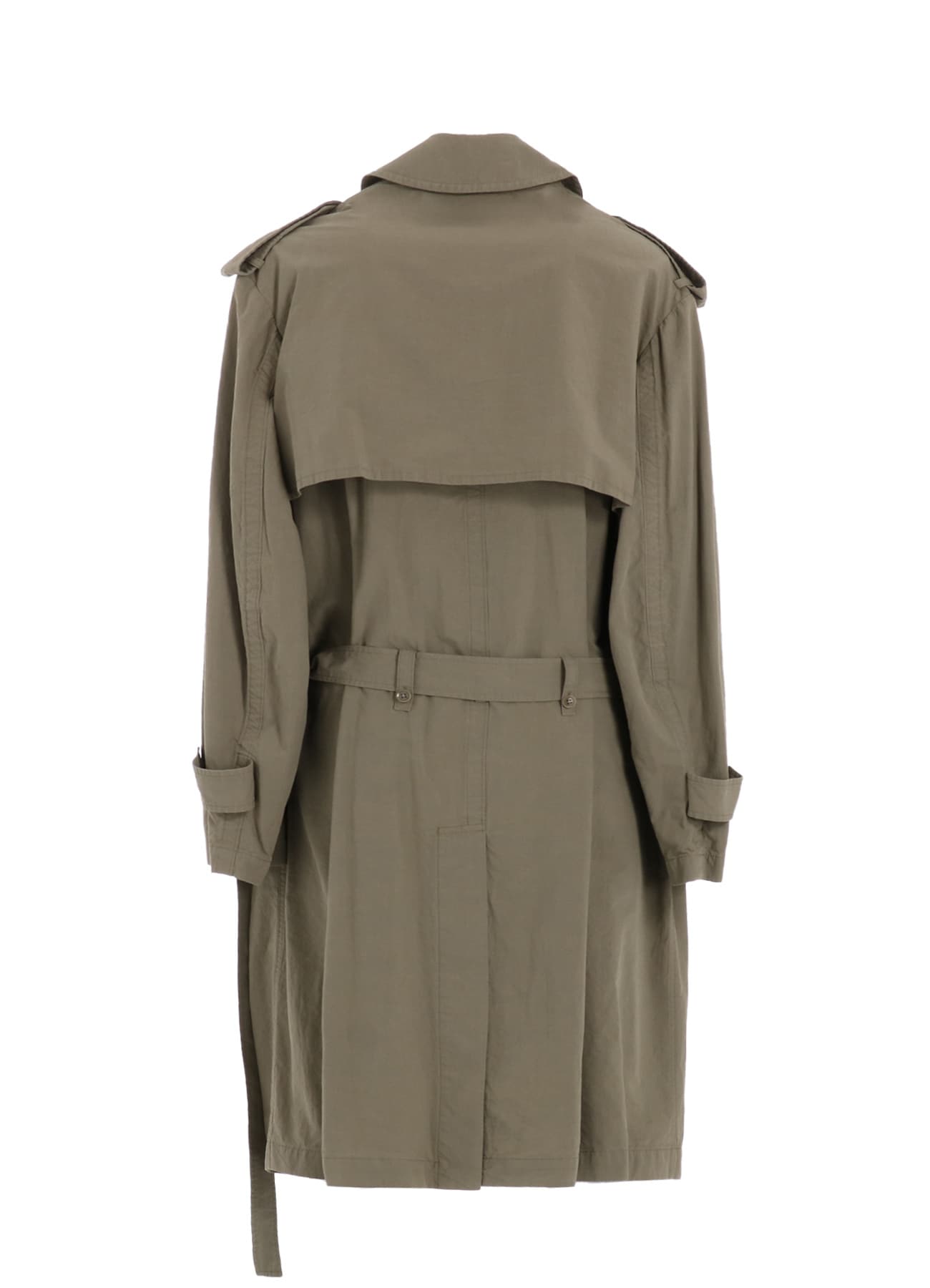 BRUSHED WASHER FINISH BROAD TRENCH COAT(S Khaki): S'YTE｜THE