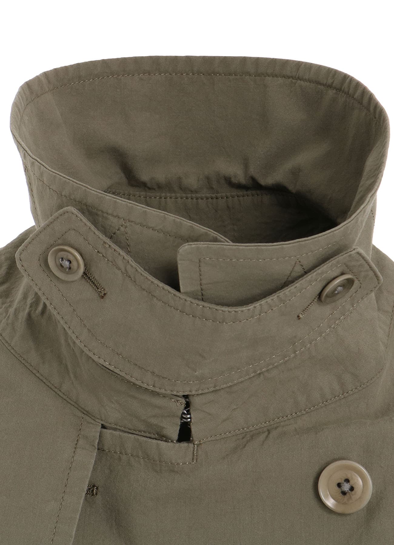BRUSHED WASHER FINISH BROAD TRENCH COAT(S Khaki): S'YTE｜THE