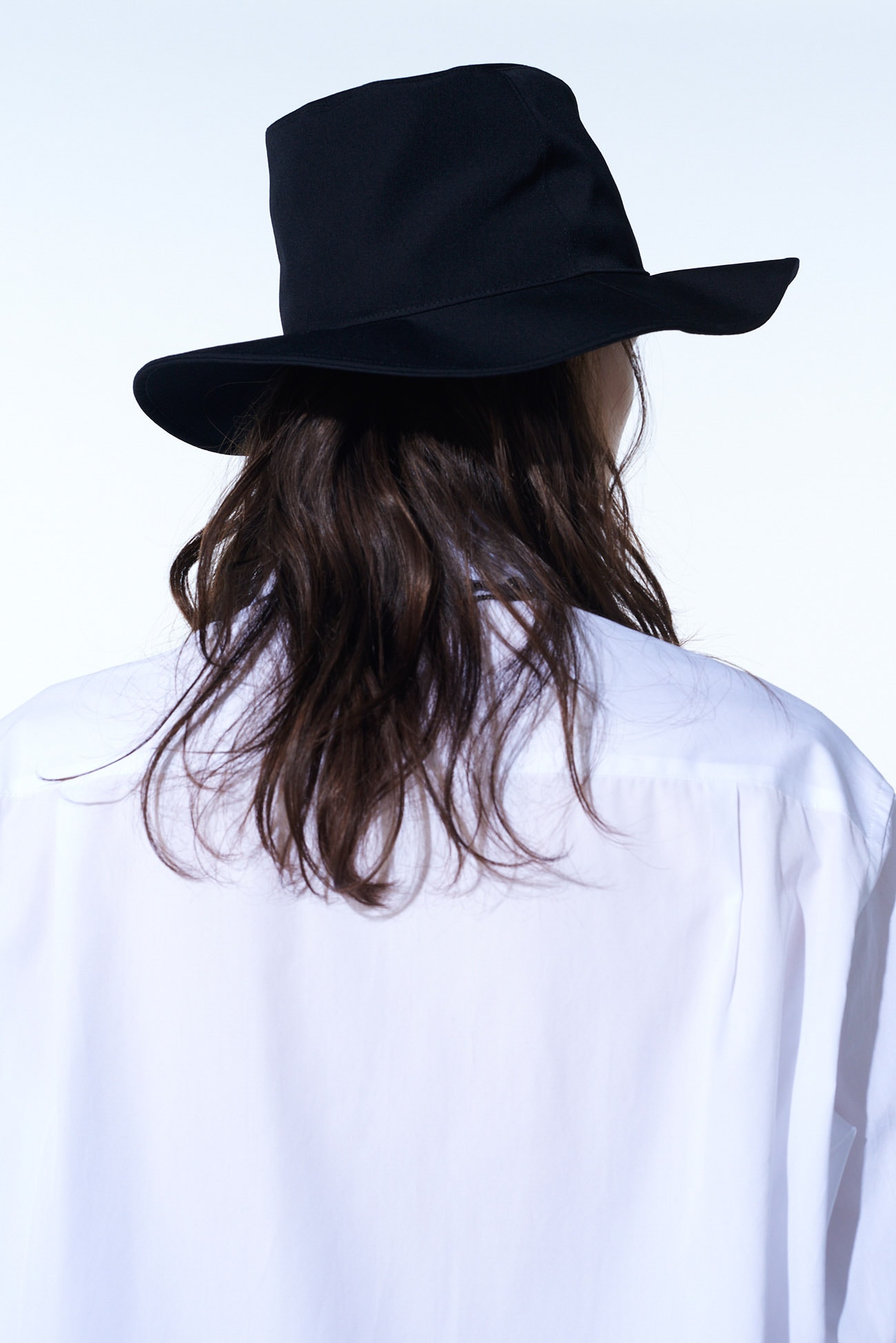 WASHER WOOL GABARDINE LONG BRIM HAT