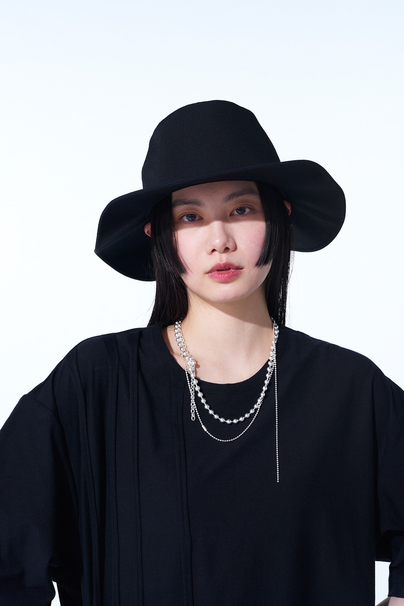 WASHER WOOL GABARDINE LONG BRIM HAT
