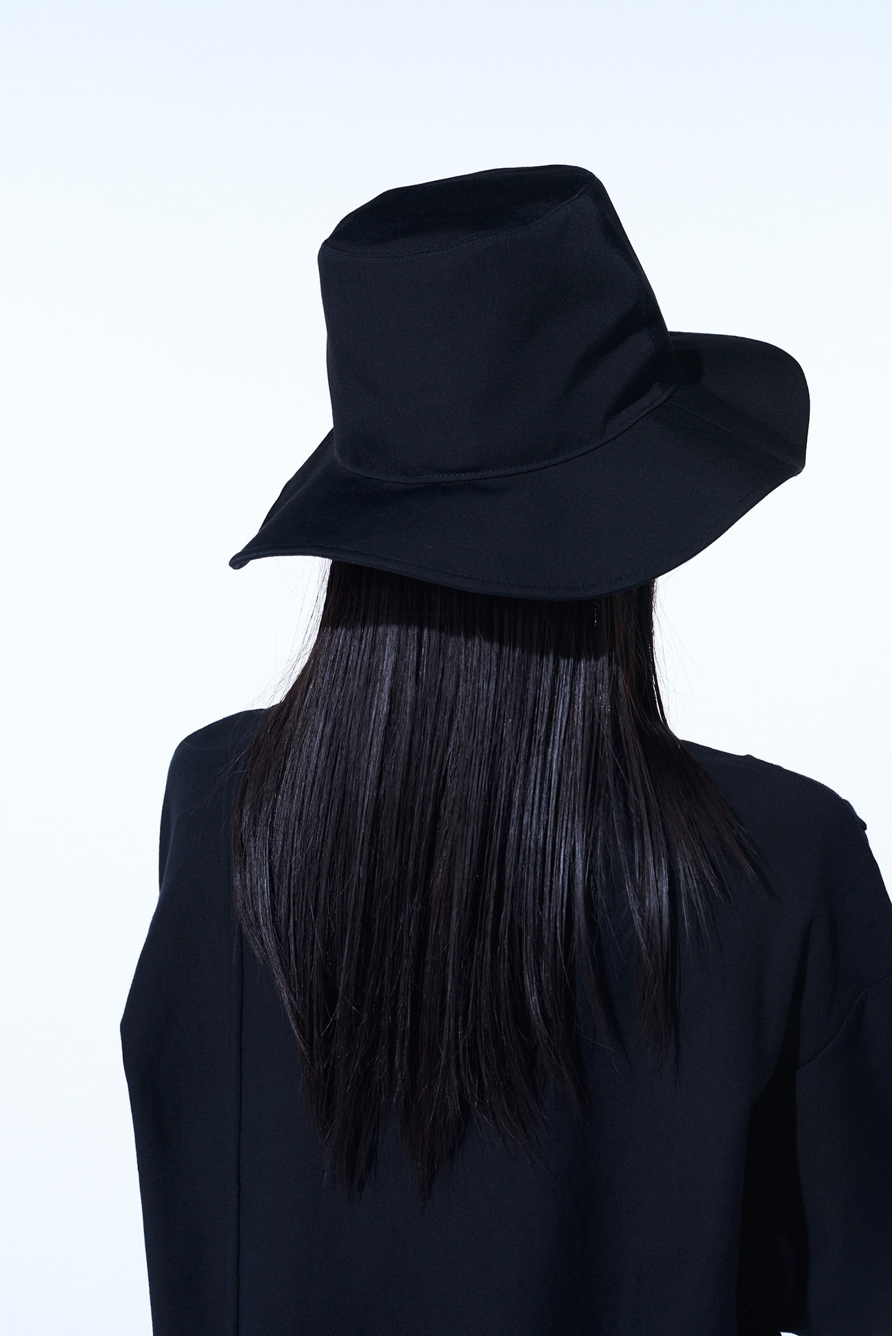 WASHER WOOL GABARDINE LONG BRIM HAT