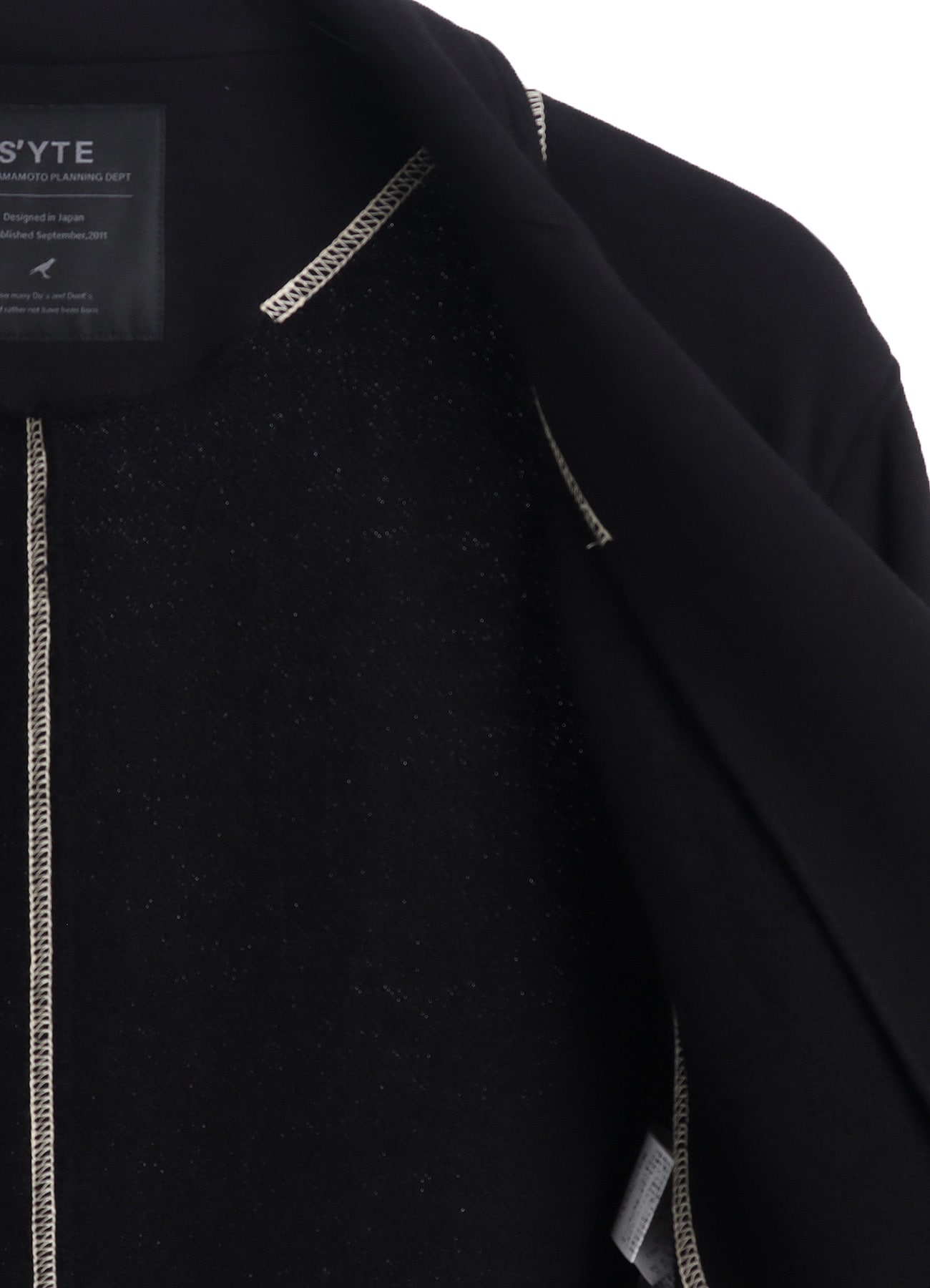 FRENCH TERRY RANDOM STITCH 4 BUTTON JACKET