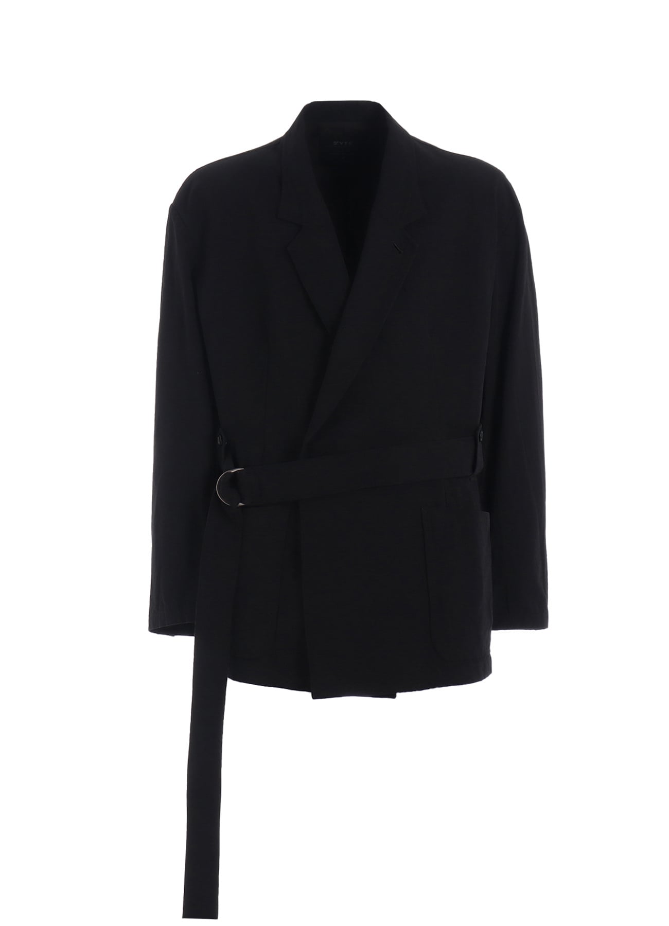 COTTON/LINEN DUNGAREE BELTED JACKET