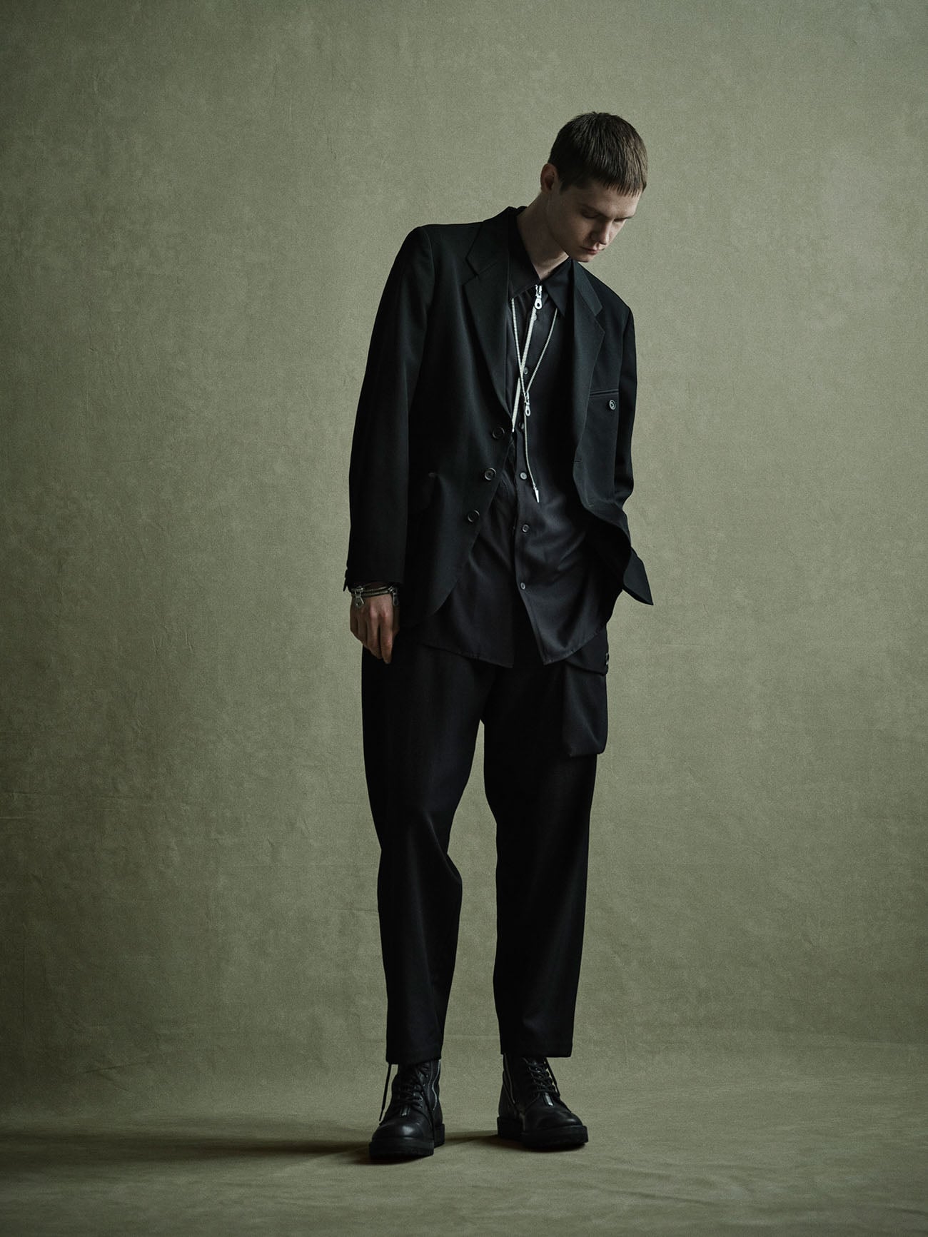 WASHER WOOL GABARDINE BIG POCKETS JACKET