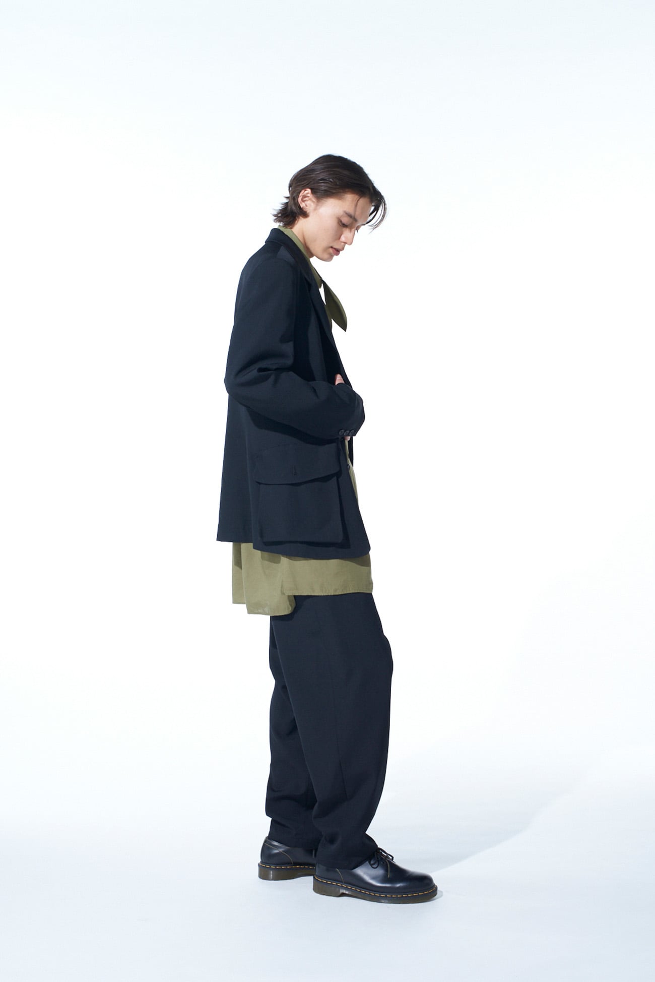 WASHER WOOL GABARDINE BIG POCKETS JACKET