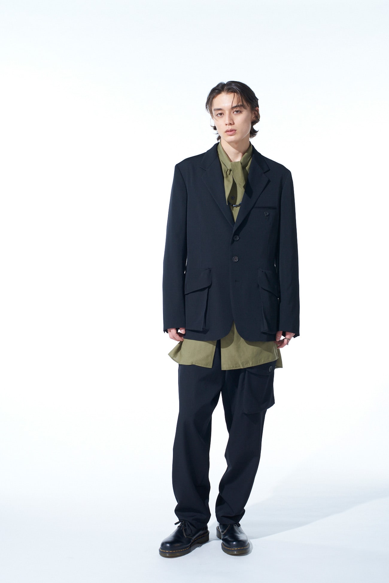 WASHER WOOL GABARDINE BIG POCKETS JACKET