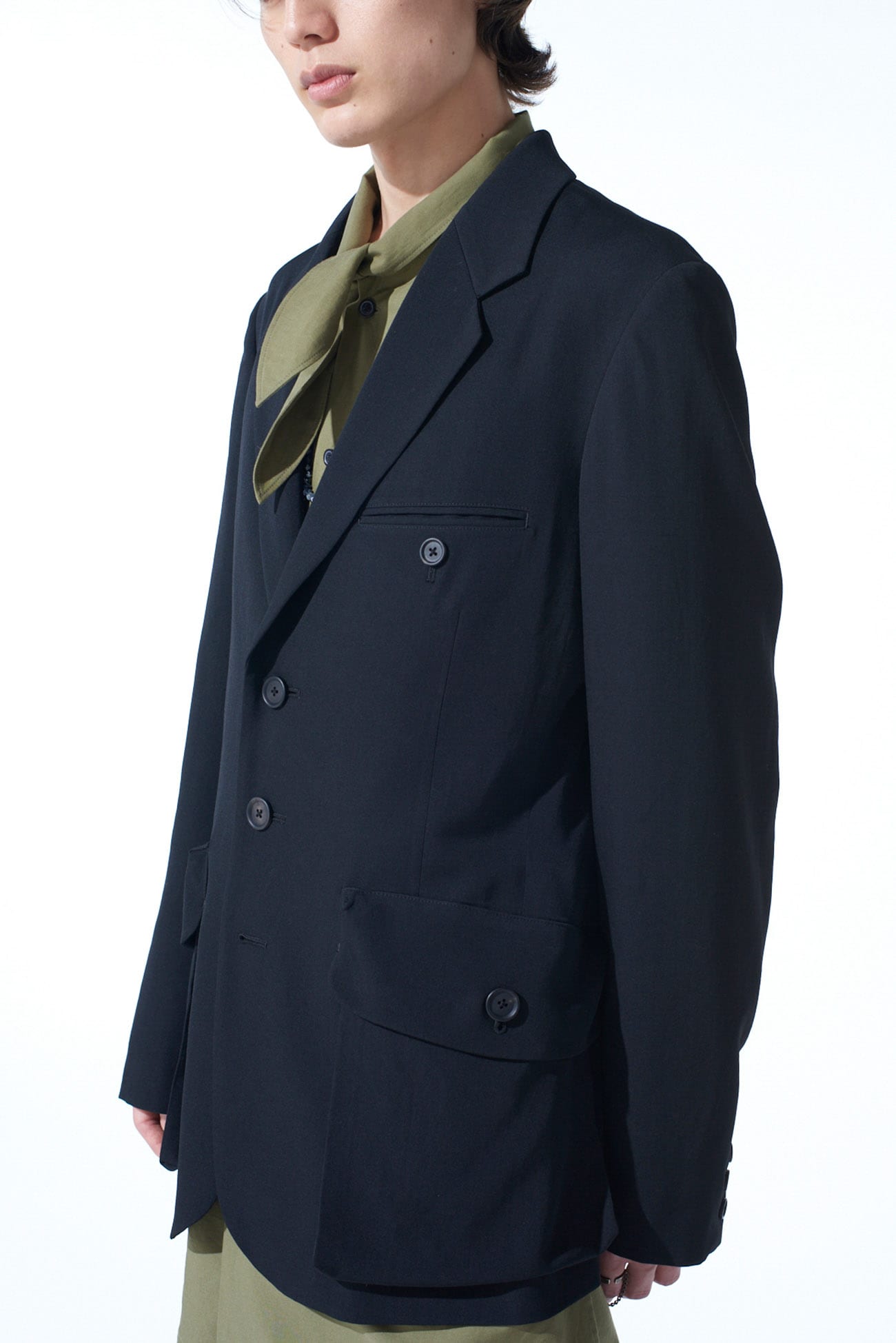 WASHER WOOL GABARDINE BIG POCKETS JACKET