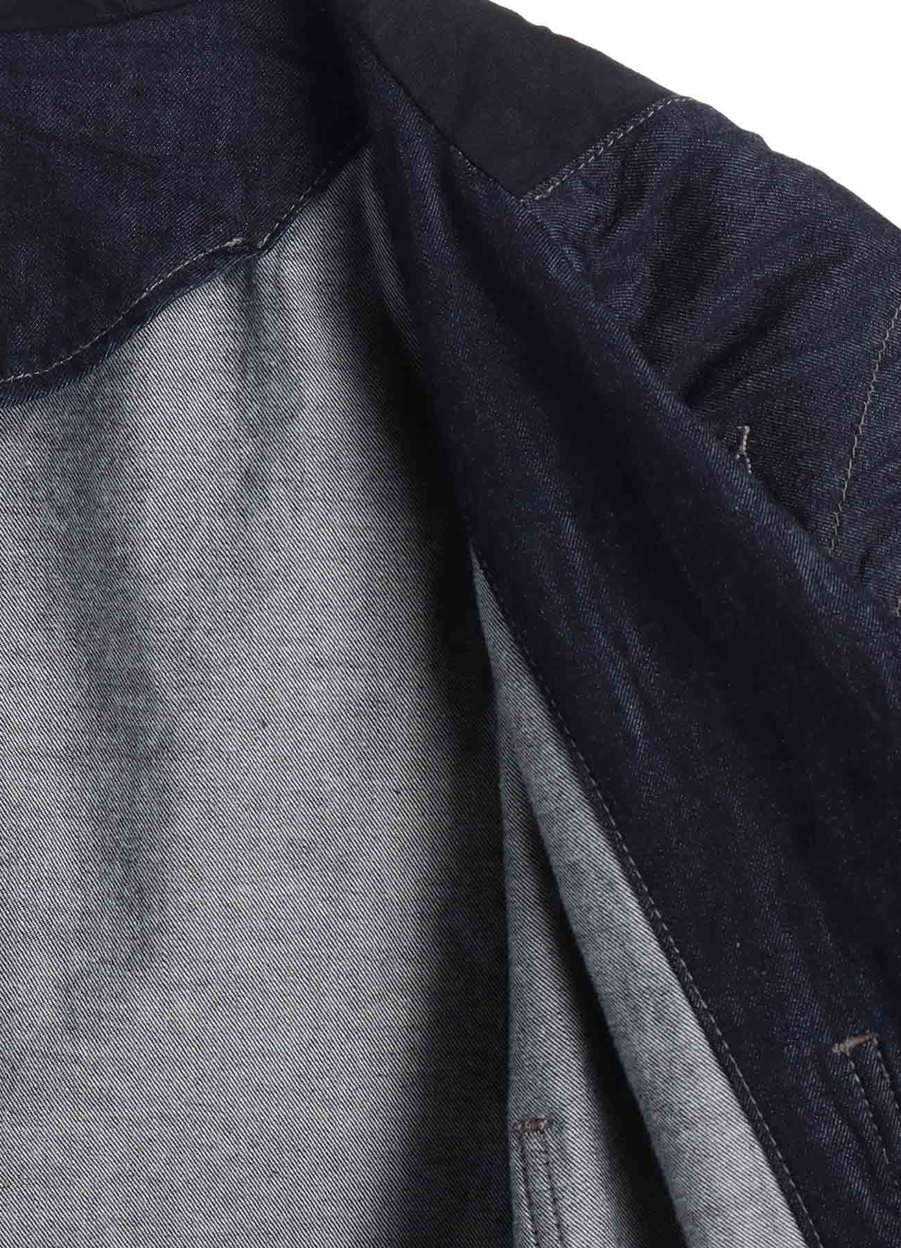 7oz TWO-TONE DENIM HOODED JACKET