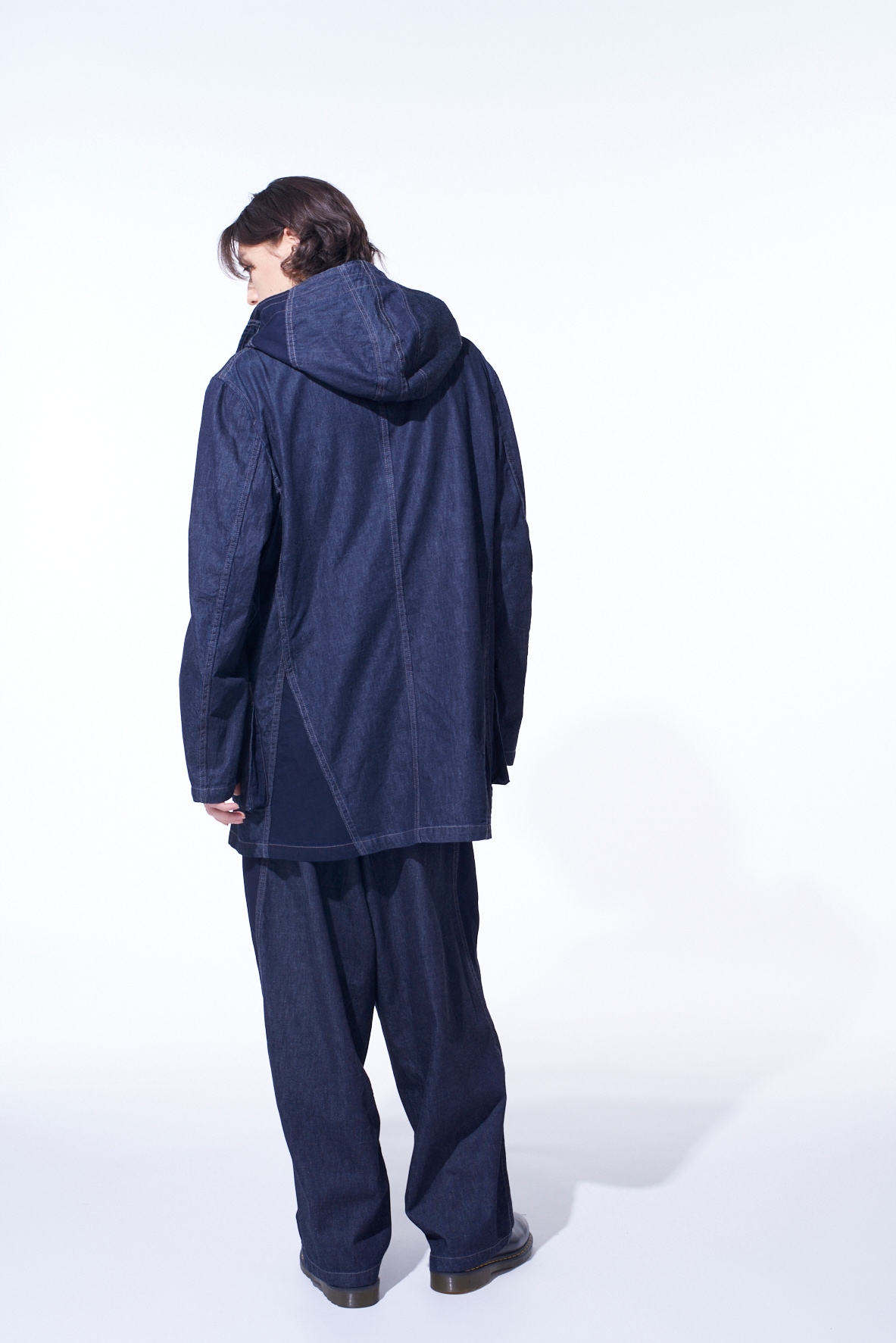 7oz TWO-TONE DENIM HOODED JACKET