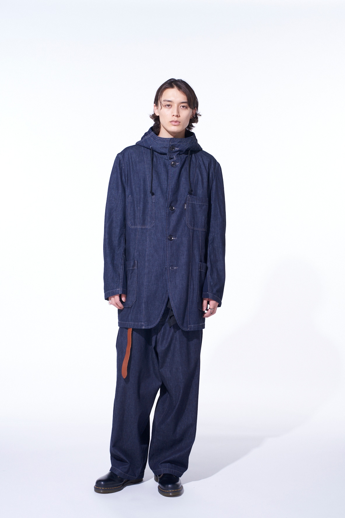 7oz TWO-TONE DENIM HOODED JACKET