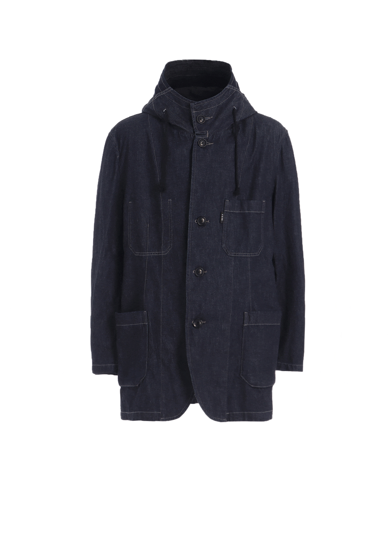 7oz TWO-TONE DENIM HOODED JACKET
