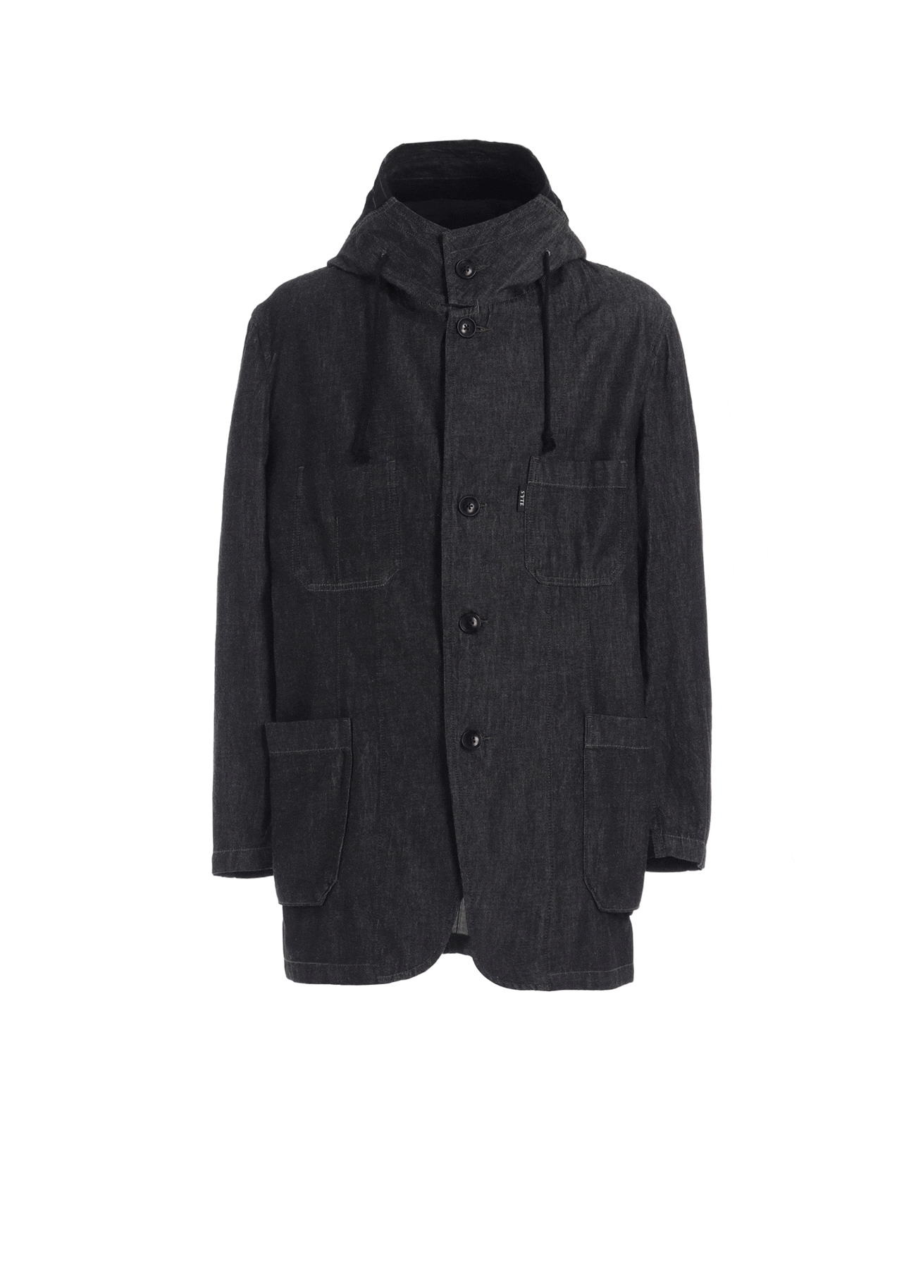 7oz TWO-TONE DENIM HOODED JACKET