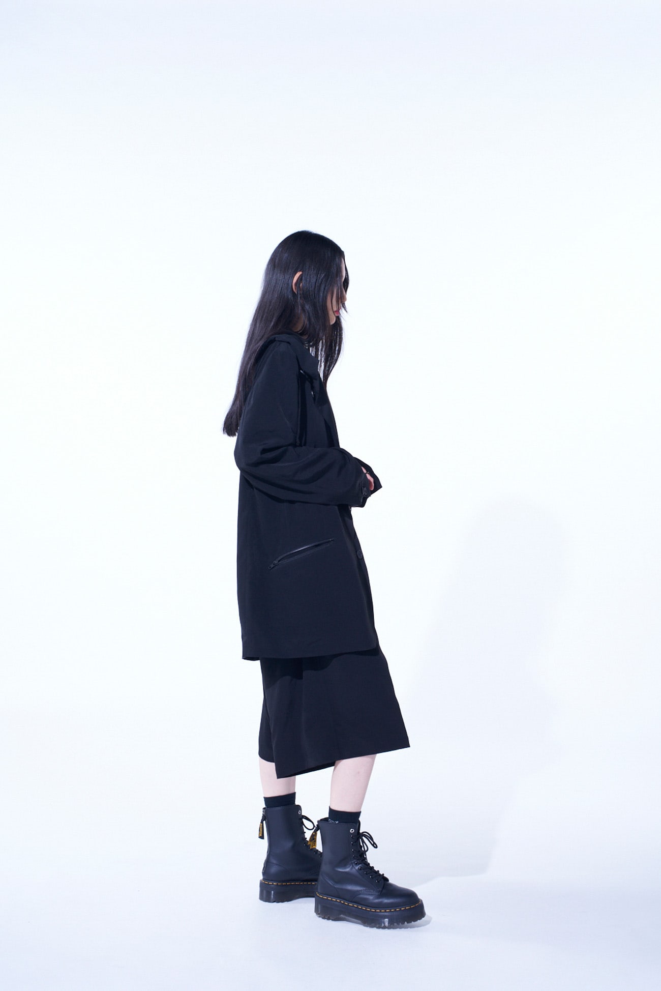 CREPE de CHINE HOODED JACKET