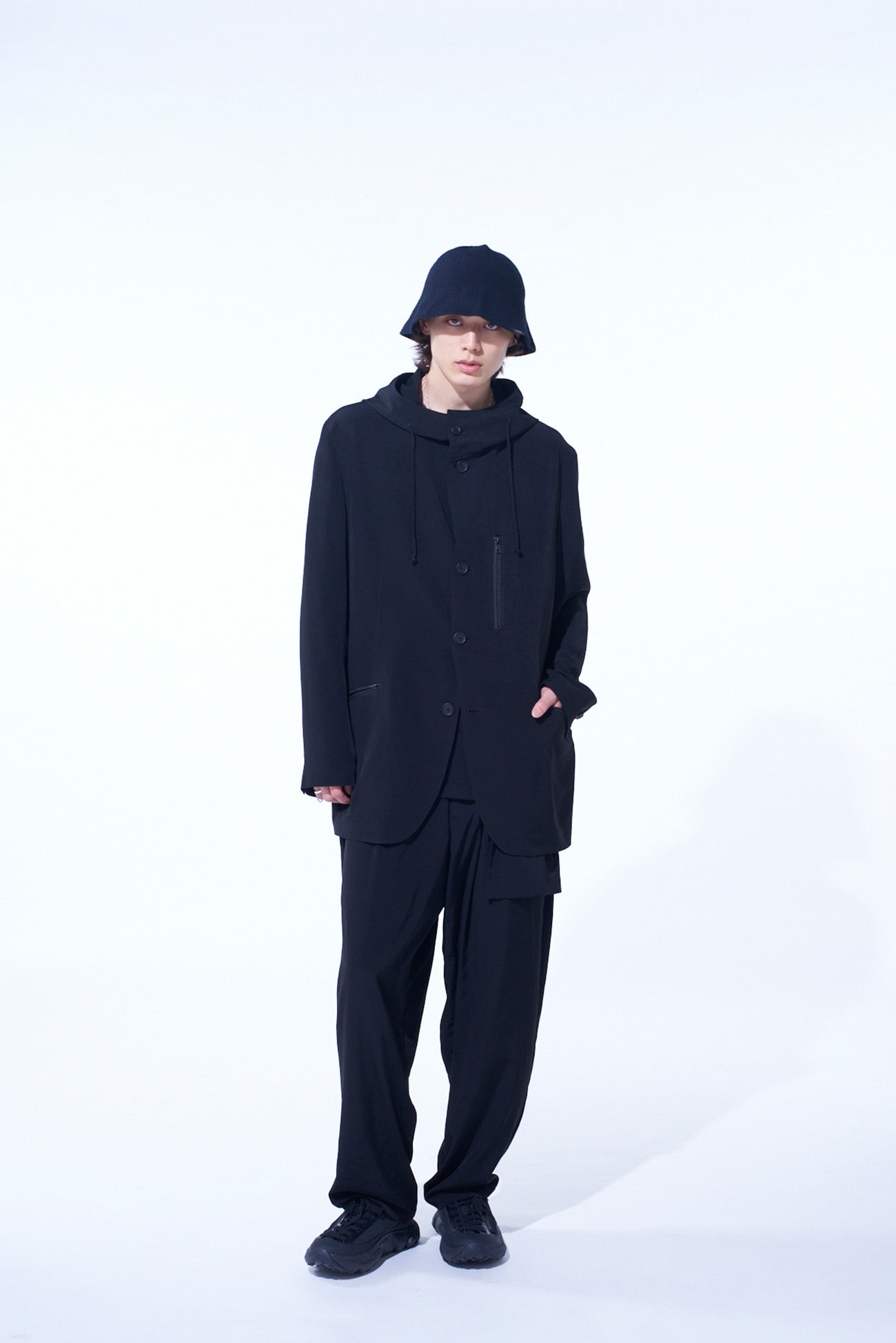CREPE de CHINE HOODED JACKET