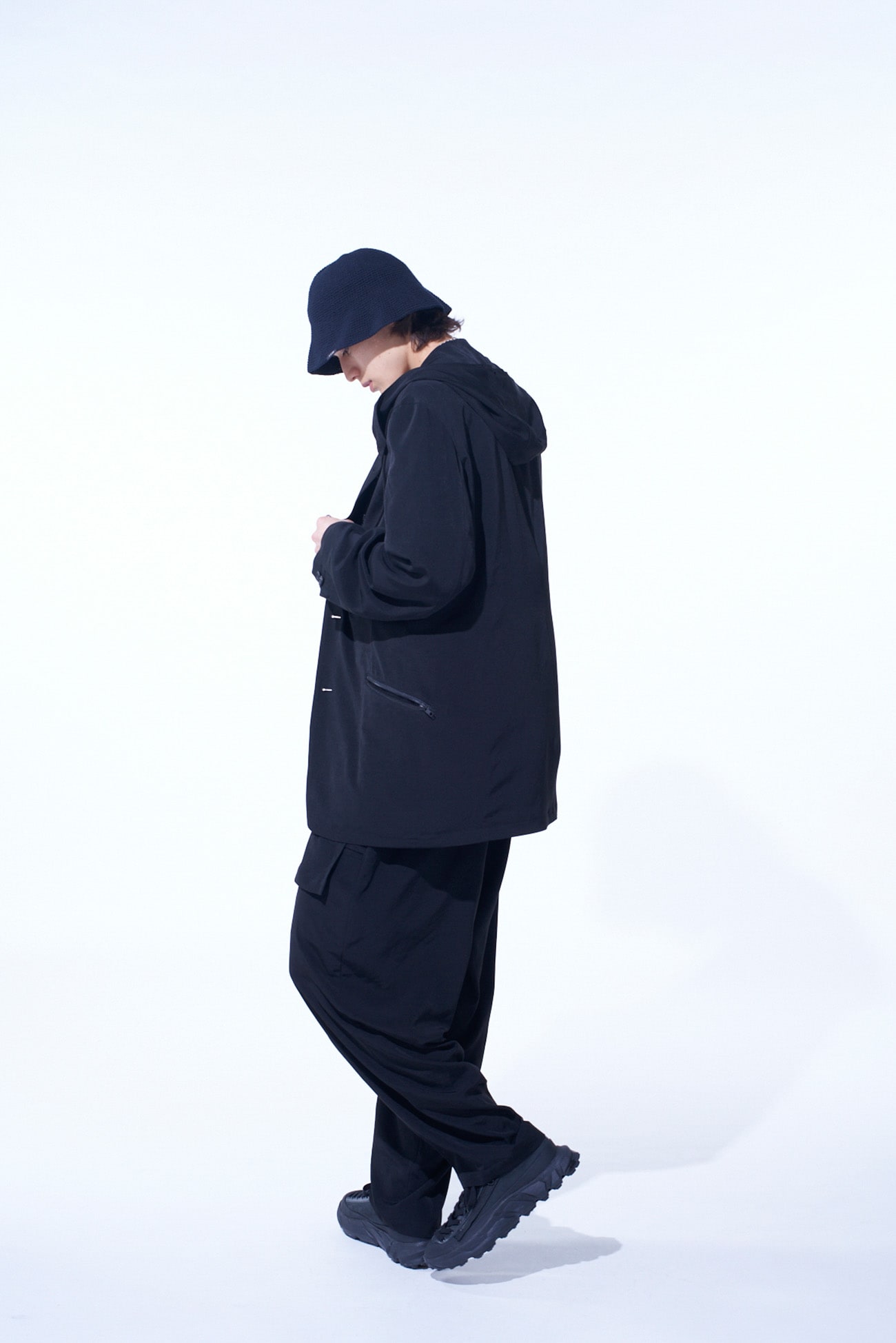 CREPE de CHINE HOODED JACKET