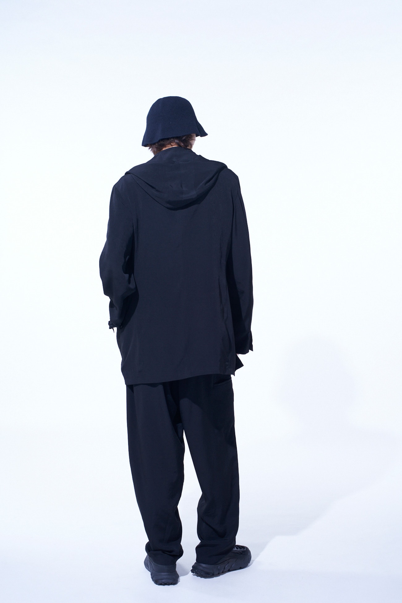 CREPE de CHINE HOODED JACKET