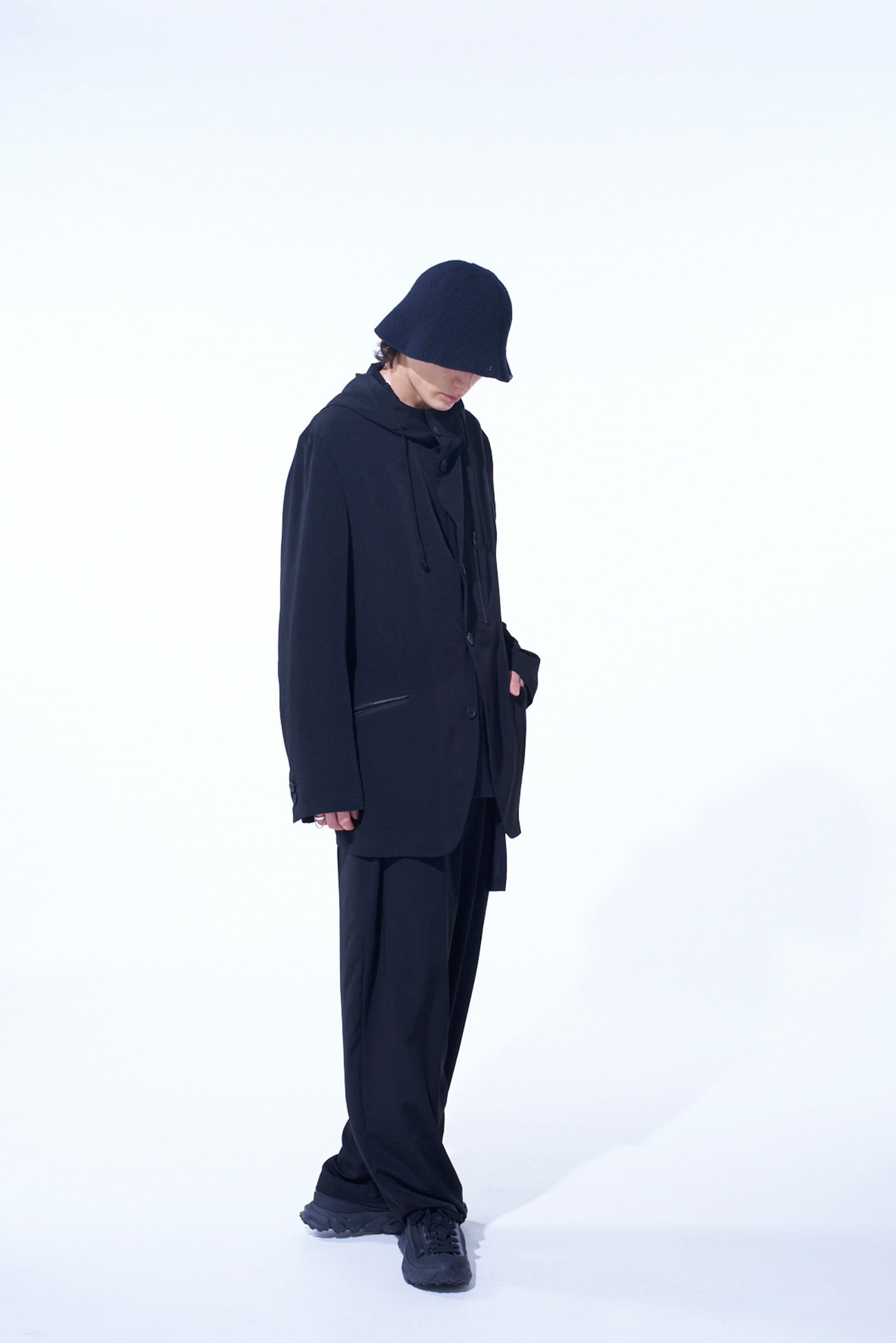 CREPE de CHINE HOODED JACKET