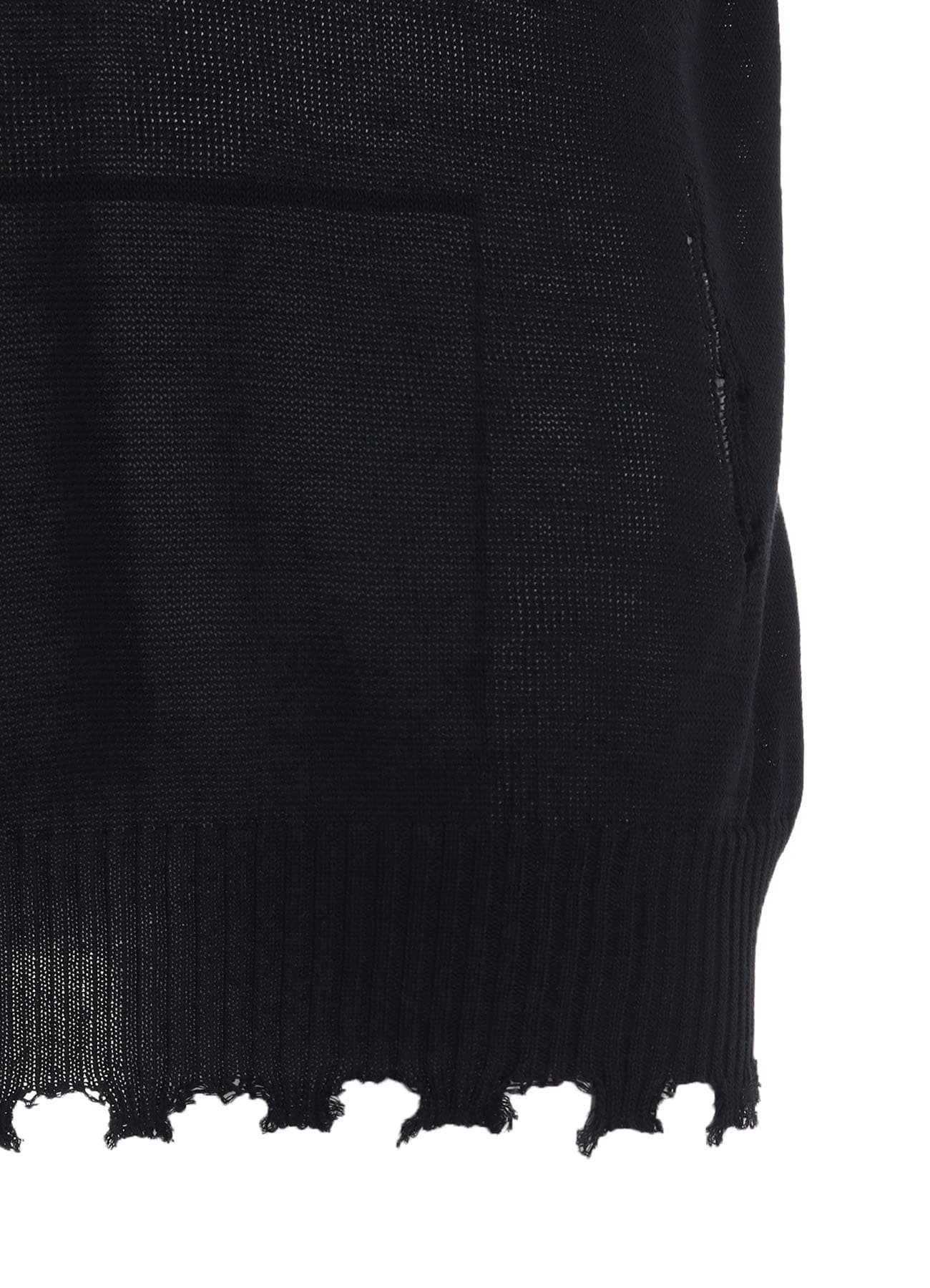 COMPACT TWIST 10G DAMAGED KNITTED POLO SHIRT