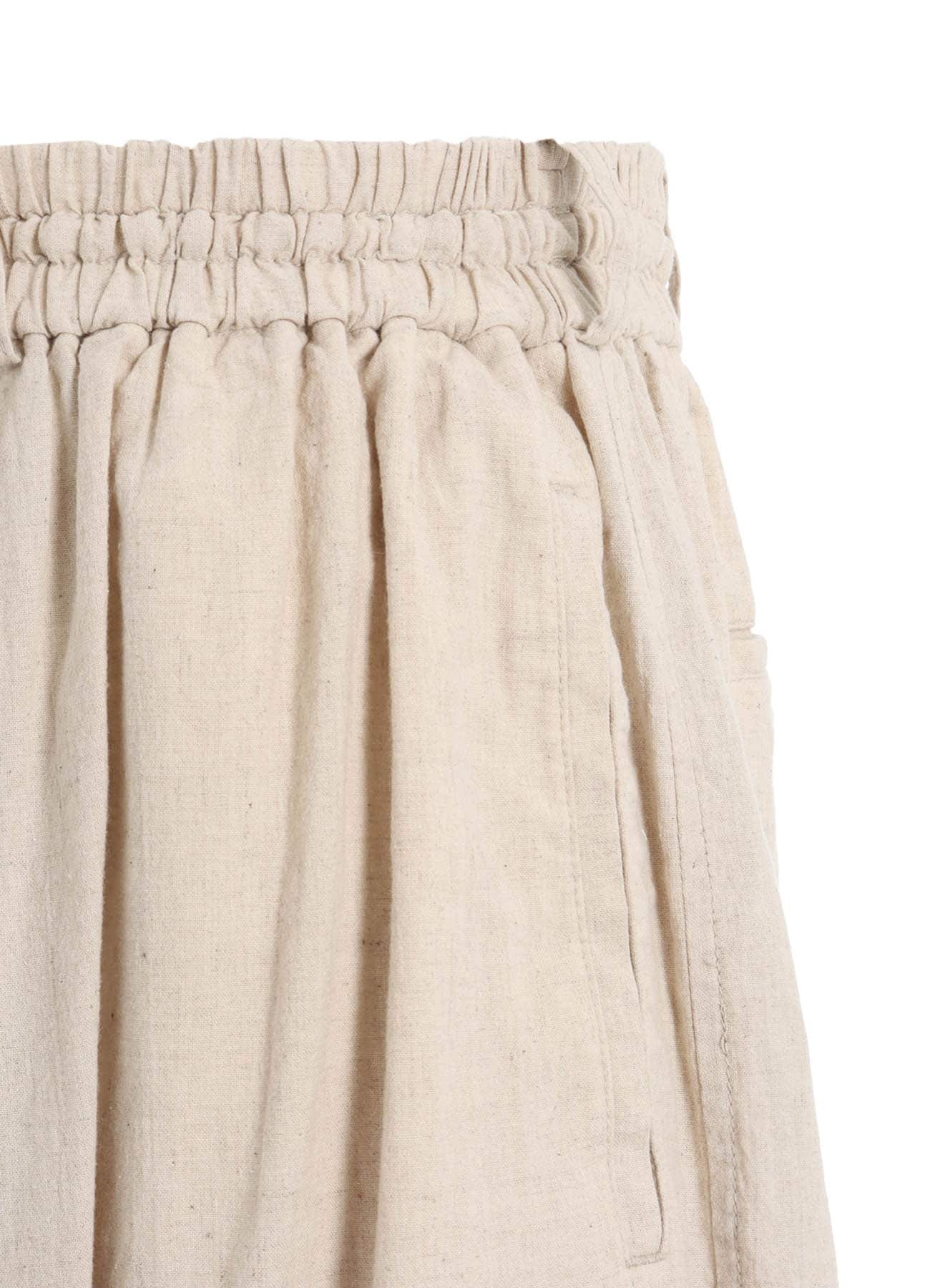 COTTON/LINEN POPLIN CULOTTE PANTS