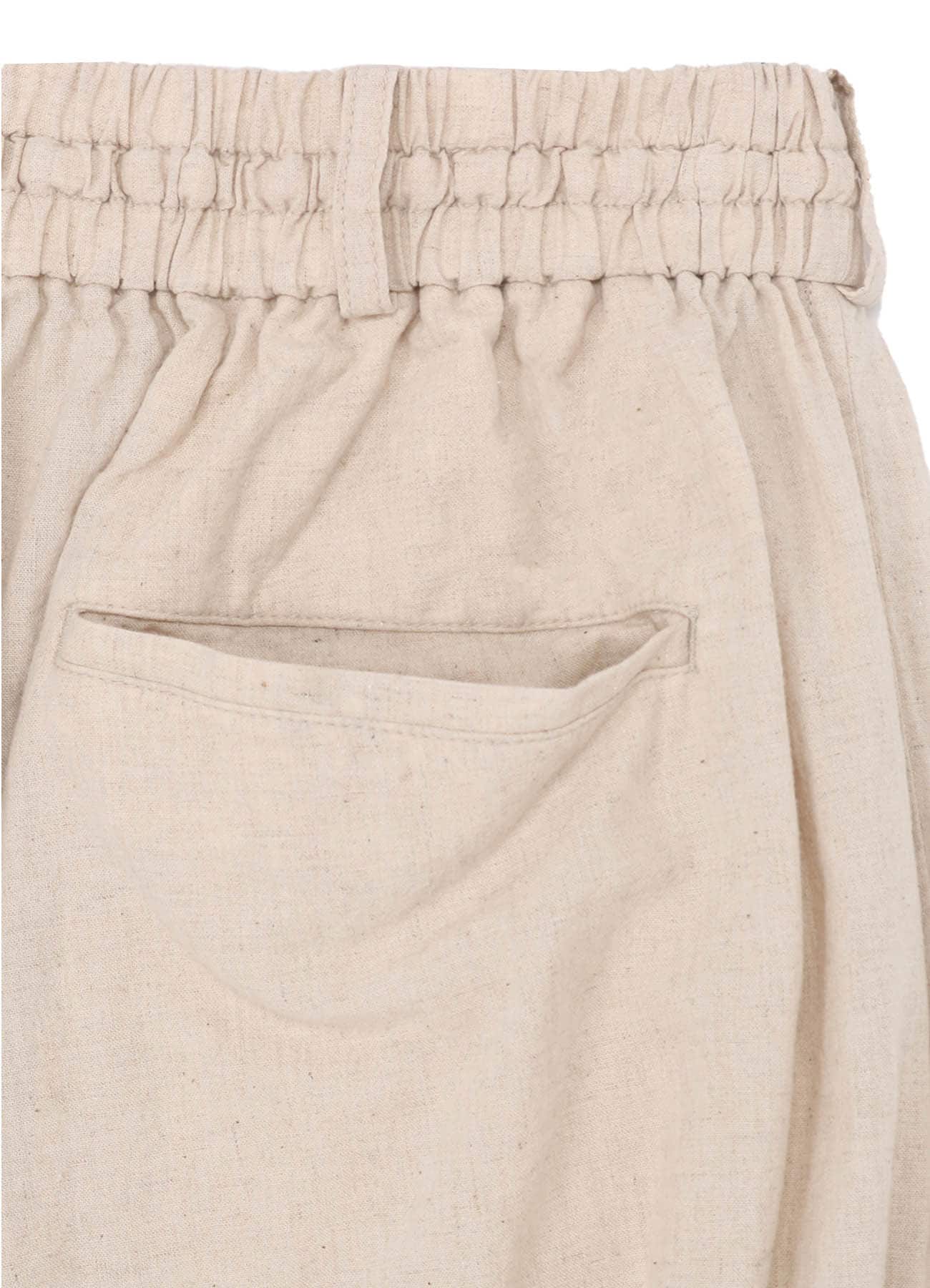 COTTON/LINEN POPLIN CULOTTE PANTS