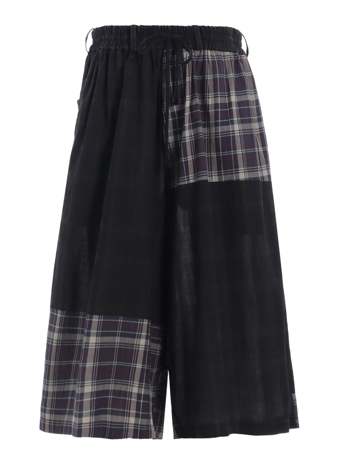 MADRAS CHECK PIGMENT PRINT CULOTTE PANTS