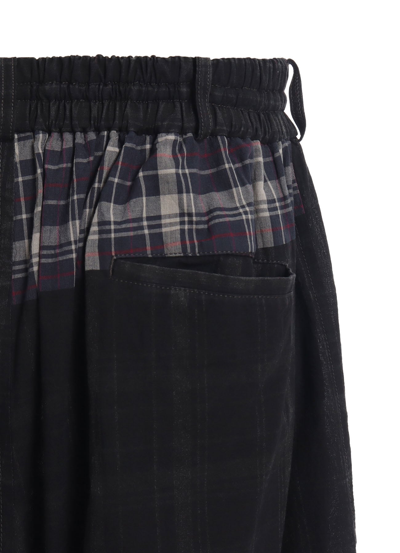 MADRAS CHECK PIGMENT PRINT CULOTTE PANTS