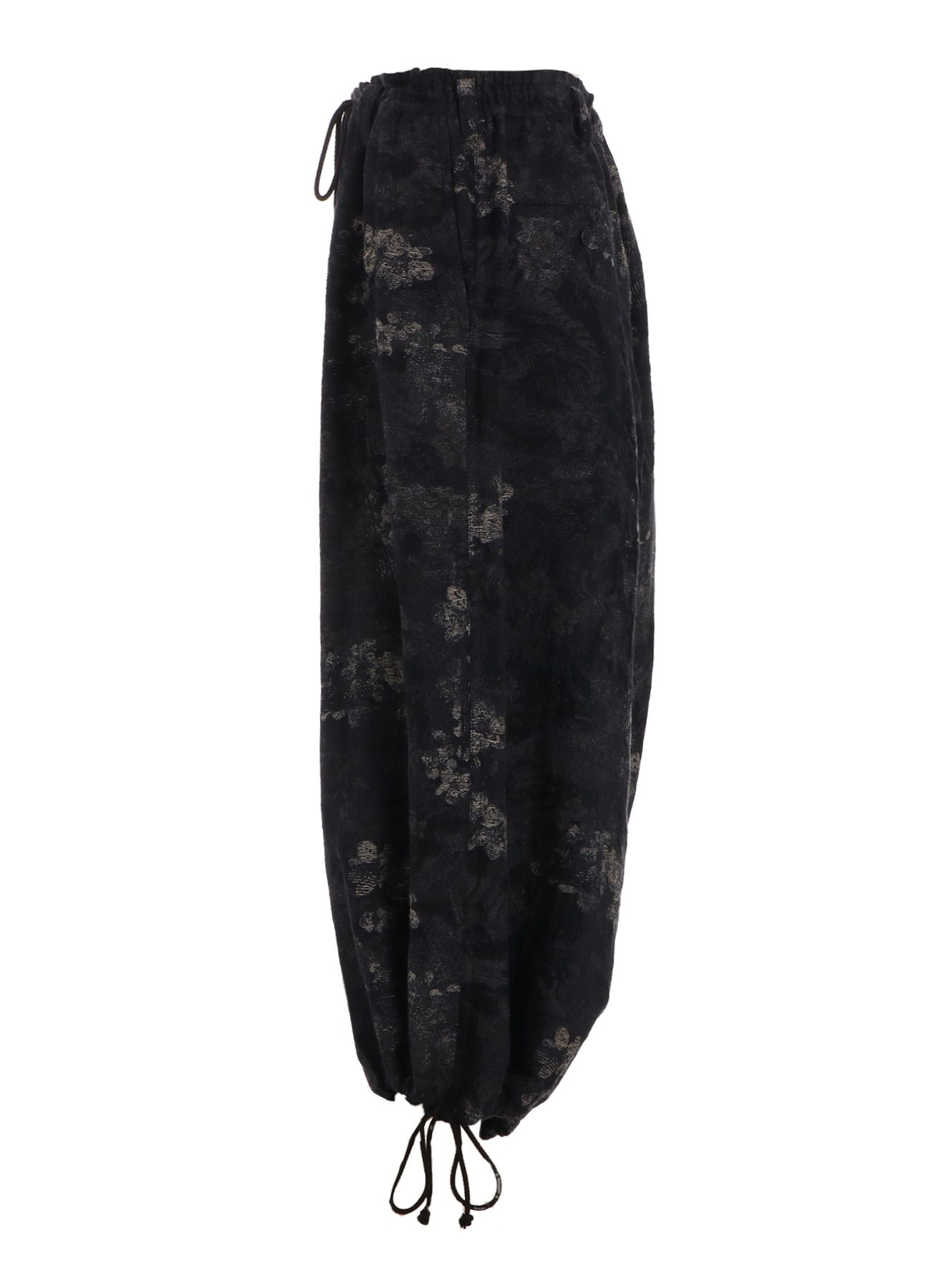 FADED FLORAL JACQUARD HAKAMA BALLOON PANTS