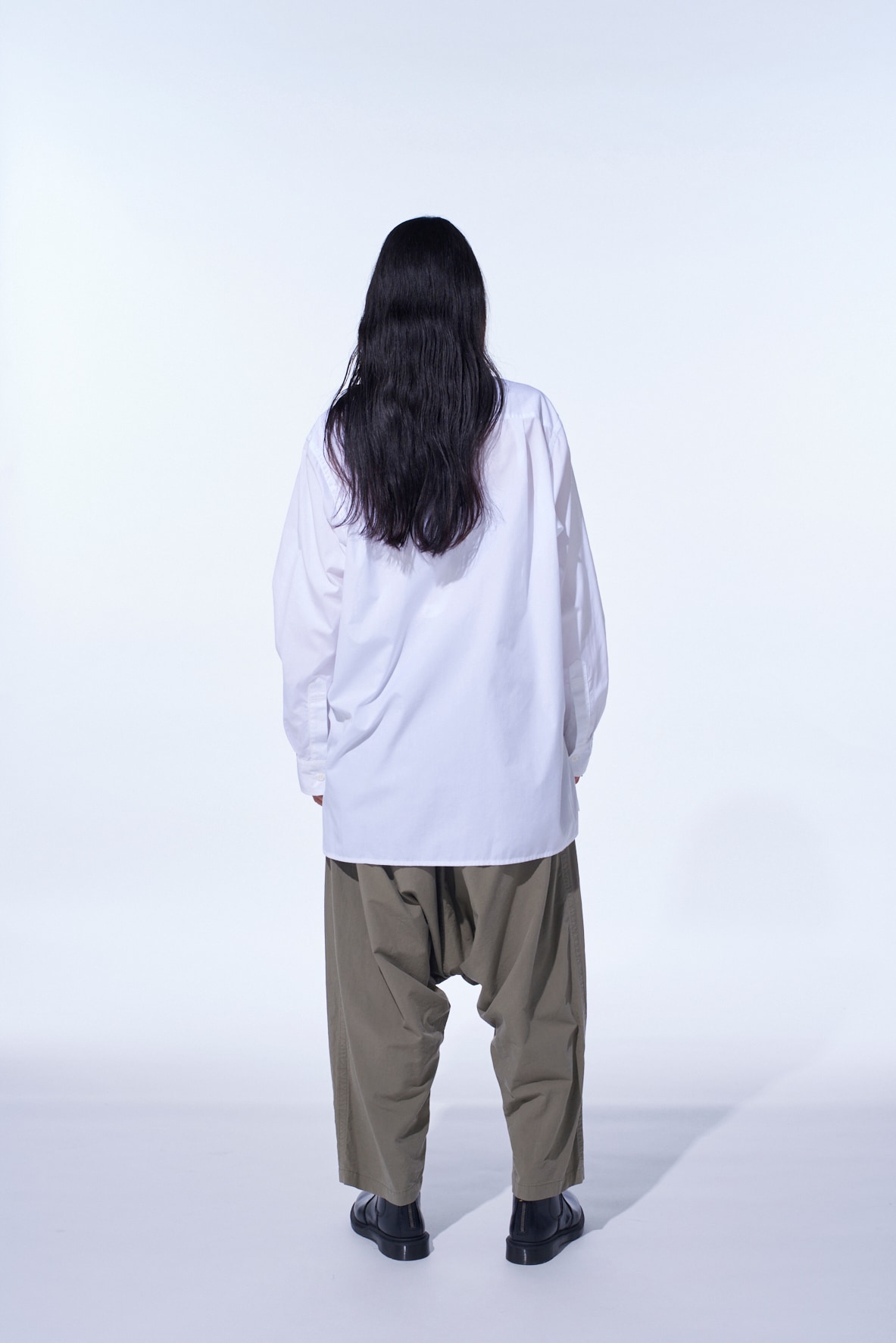 BRUSHED WASHER FINISH BROAD SAROUEL PANTS