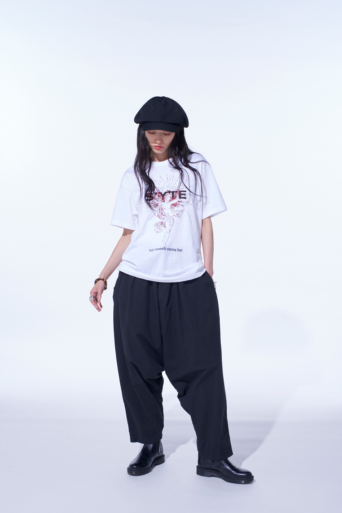 BRUSHED WASHER FINISH BROAD SAROUEL PANTS