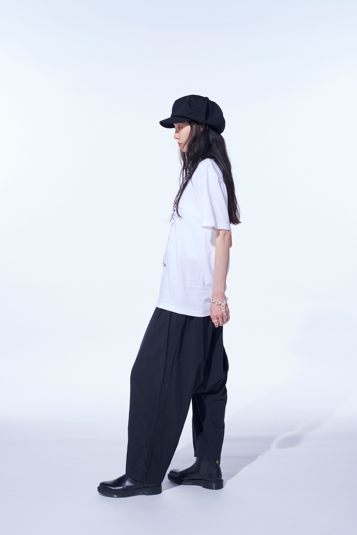 BRUSHED WASHER FINISH BROAD SAROUEL PANTS