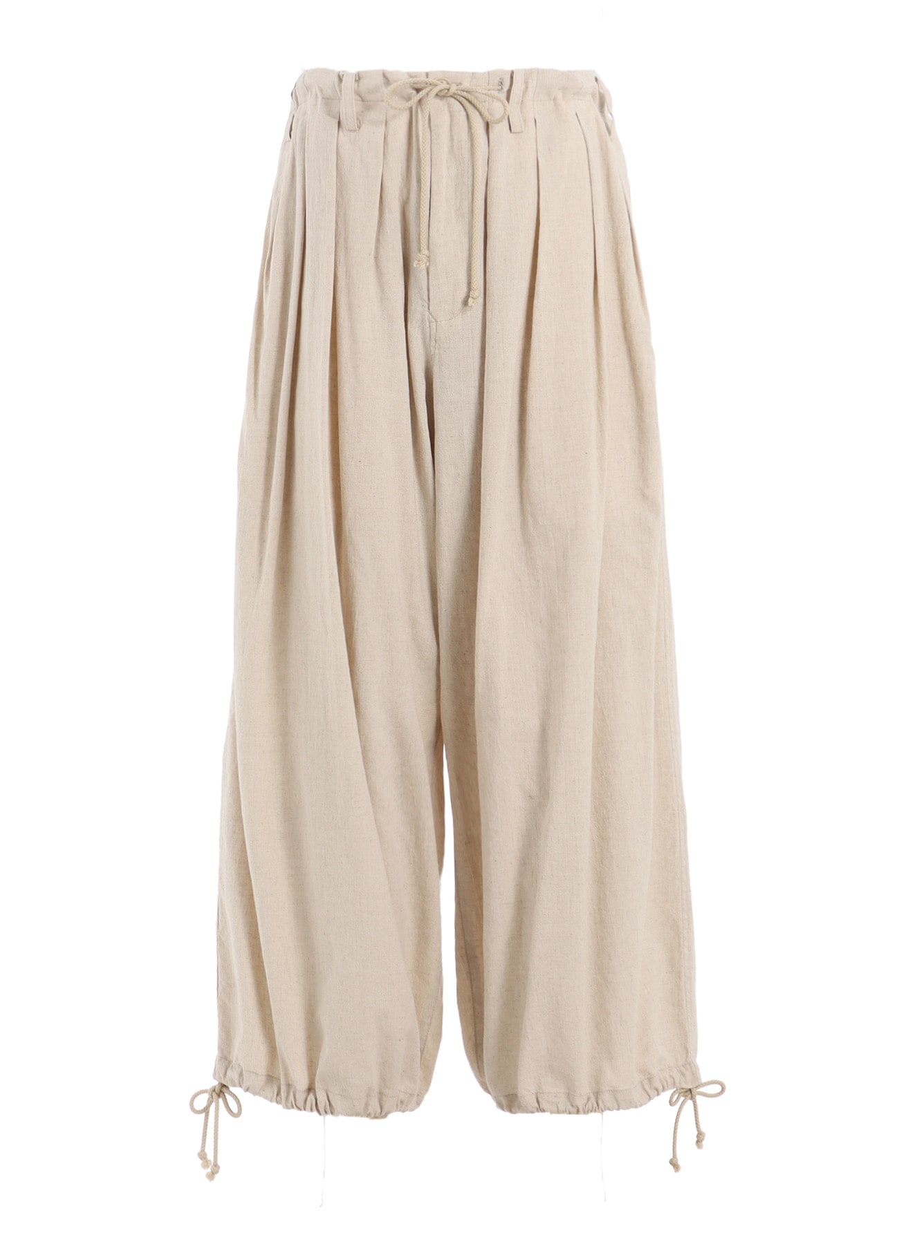 COTTON/LINEN POPLIN BALLOON PANTS