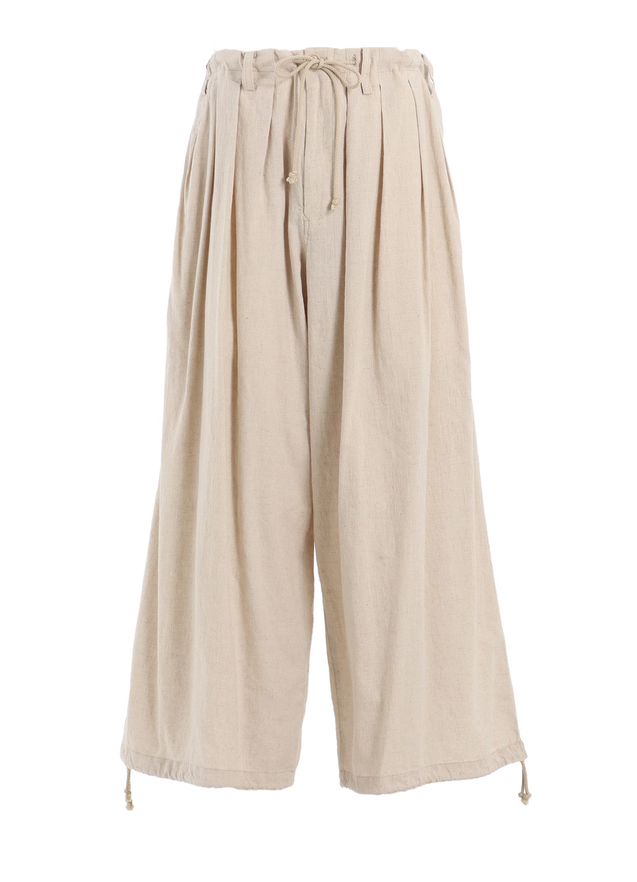 COTTON/LINEN POPLIN BALLOON PANTS