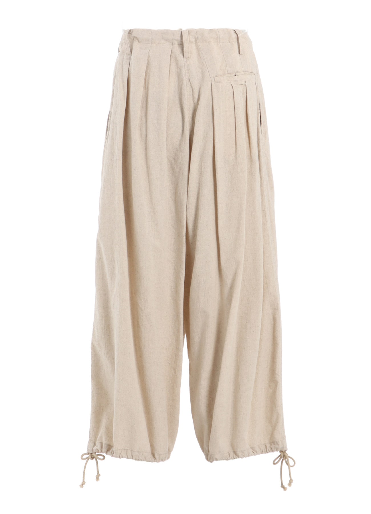COTTON/LINEN POPLIN BALLOON PANTS