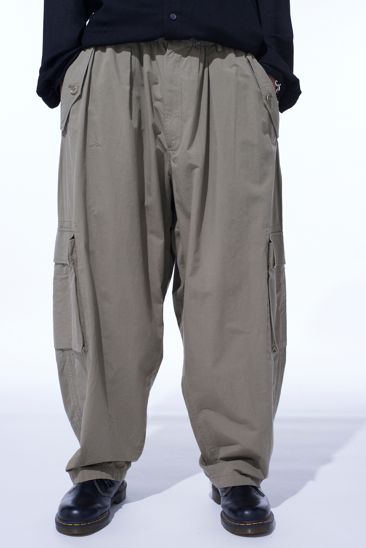 s'yte(サイト) yohji yamamoto カーゴパンツ PE/GABARDINE ZIPPER-TAPED CARGO PANTS(M Black): S'YTE｜THE