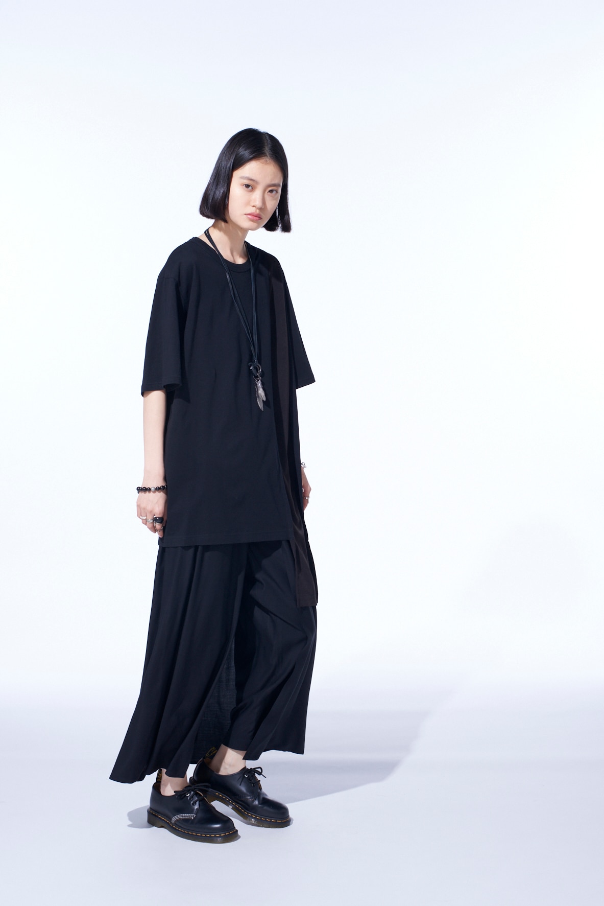 RAYON TWILL LAYERED PANTS