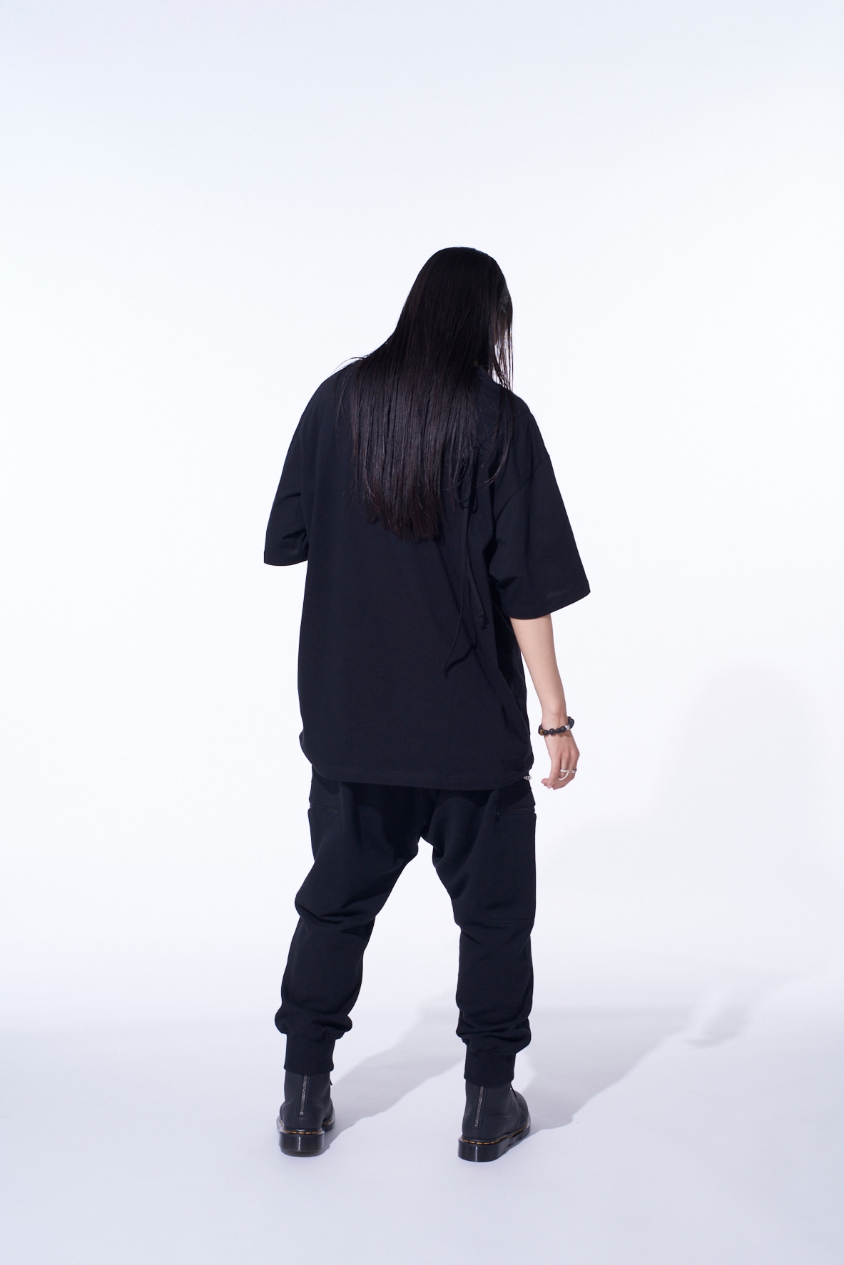 FRENCH TERRY RIBBED HEM SAROUEL PANTS