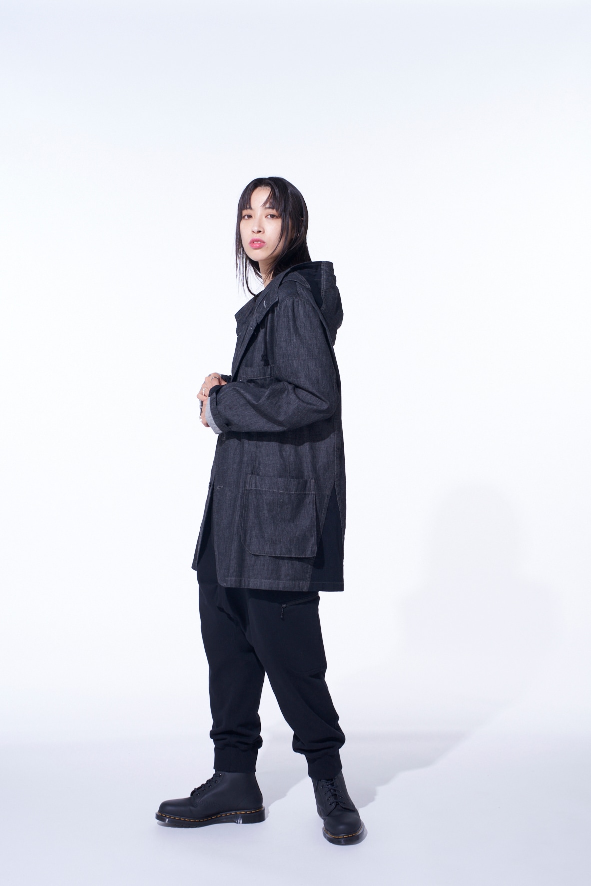 FRENCH TERRY RIBBED HEM SAROUEL PANTS