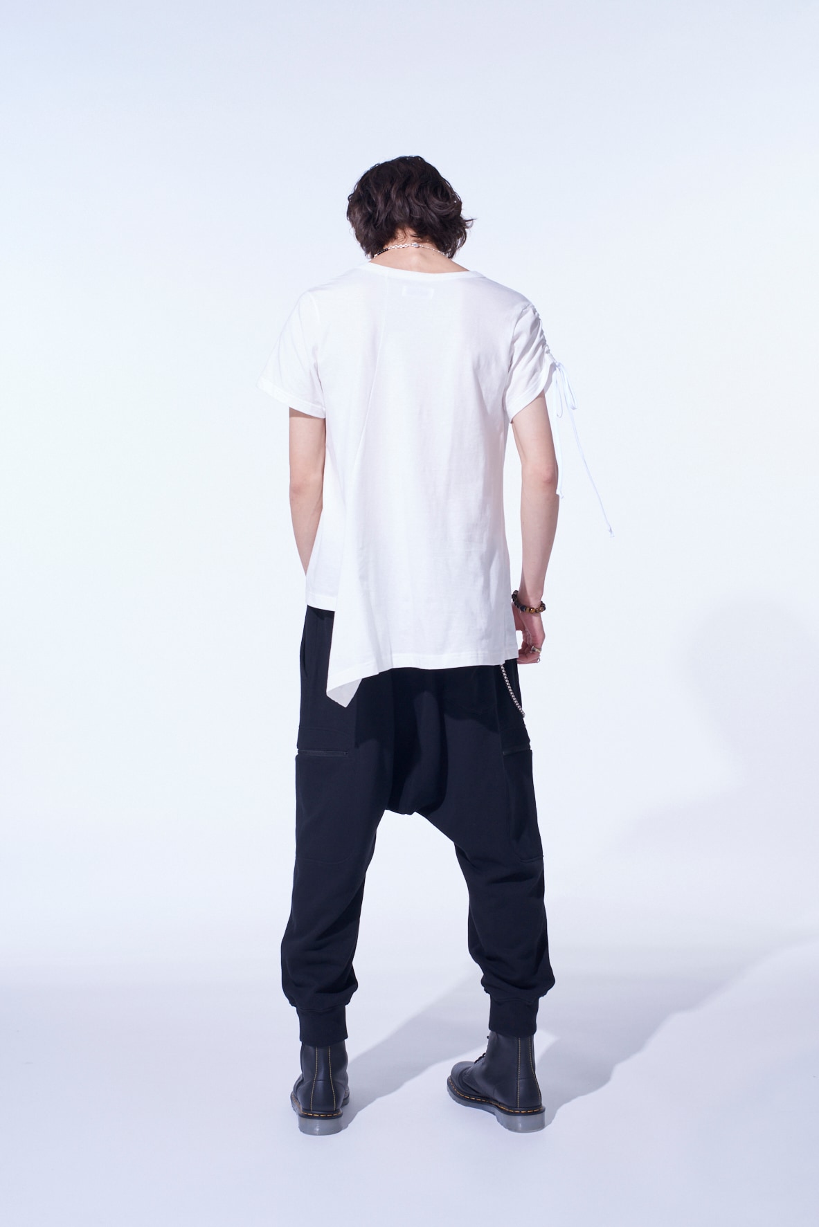 FRENCH TERRY RIBBED HEM SAROUEL PANTS